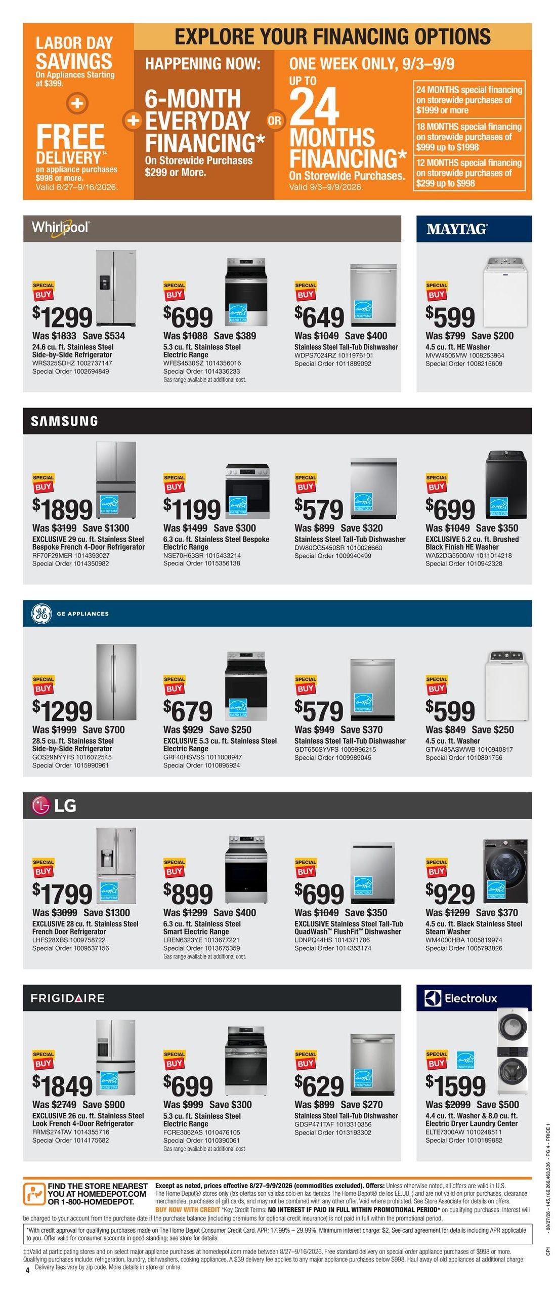 Home Depot (Honolulu–Aiea Area, HI) Labor Day Savings Weekly Ad August 27 - September 9, 2026