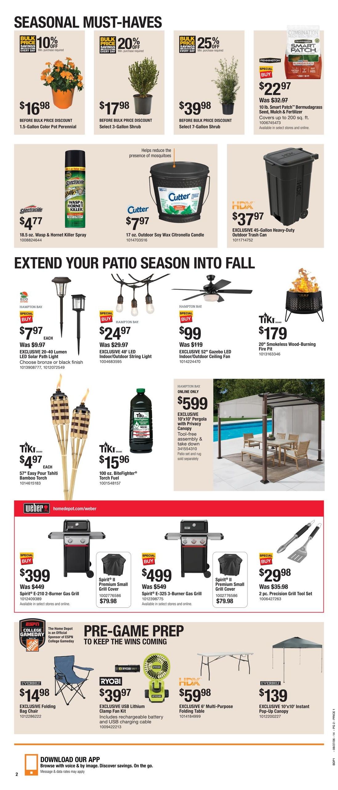 Home Depot (Jacksonville–Yulee Area, FL–GA) Labor Day Savings Weekly Ad August 27 - September 9, 2026