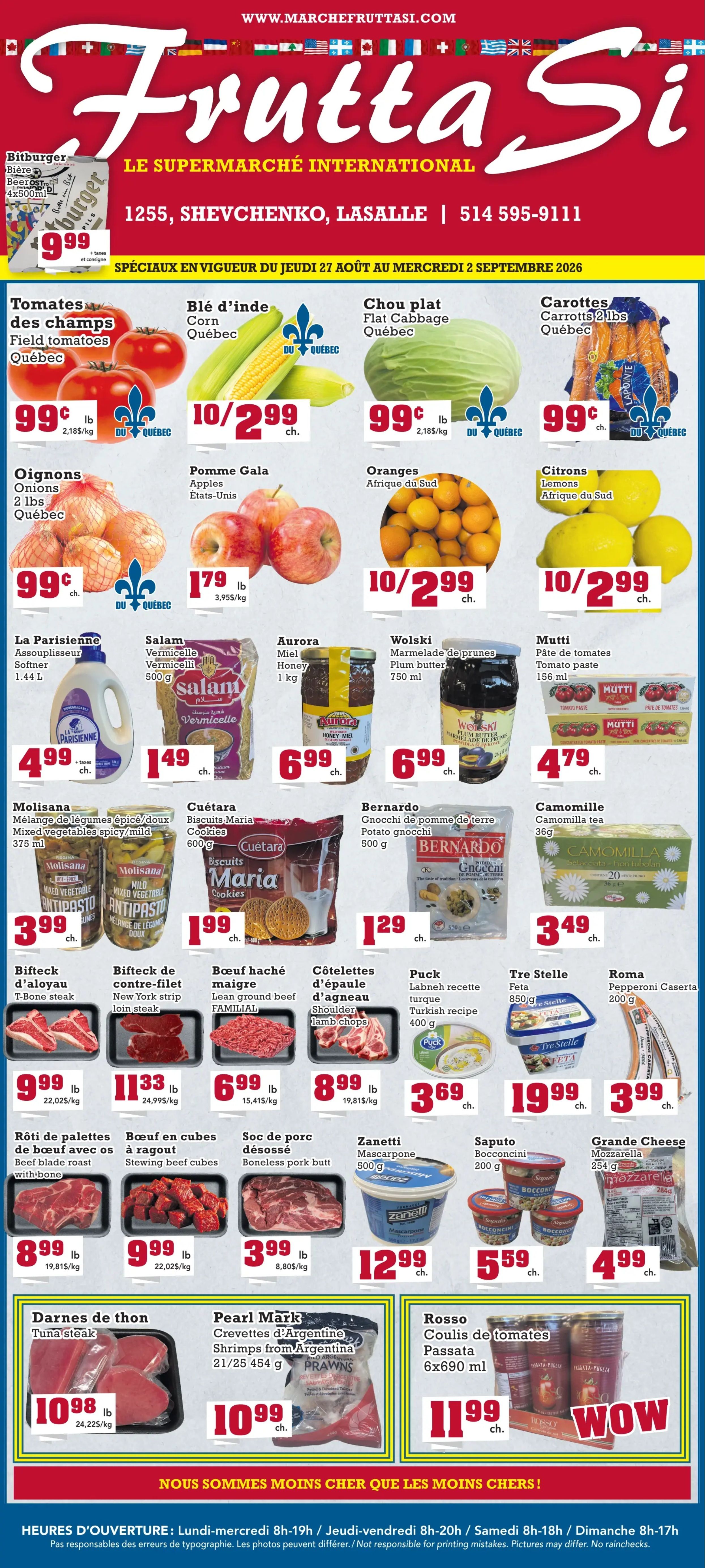 Frutta Si Flyer August 27 to September 2