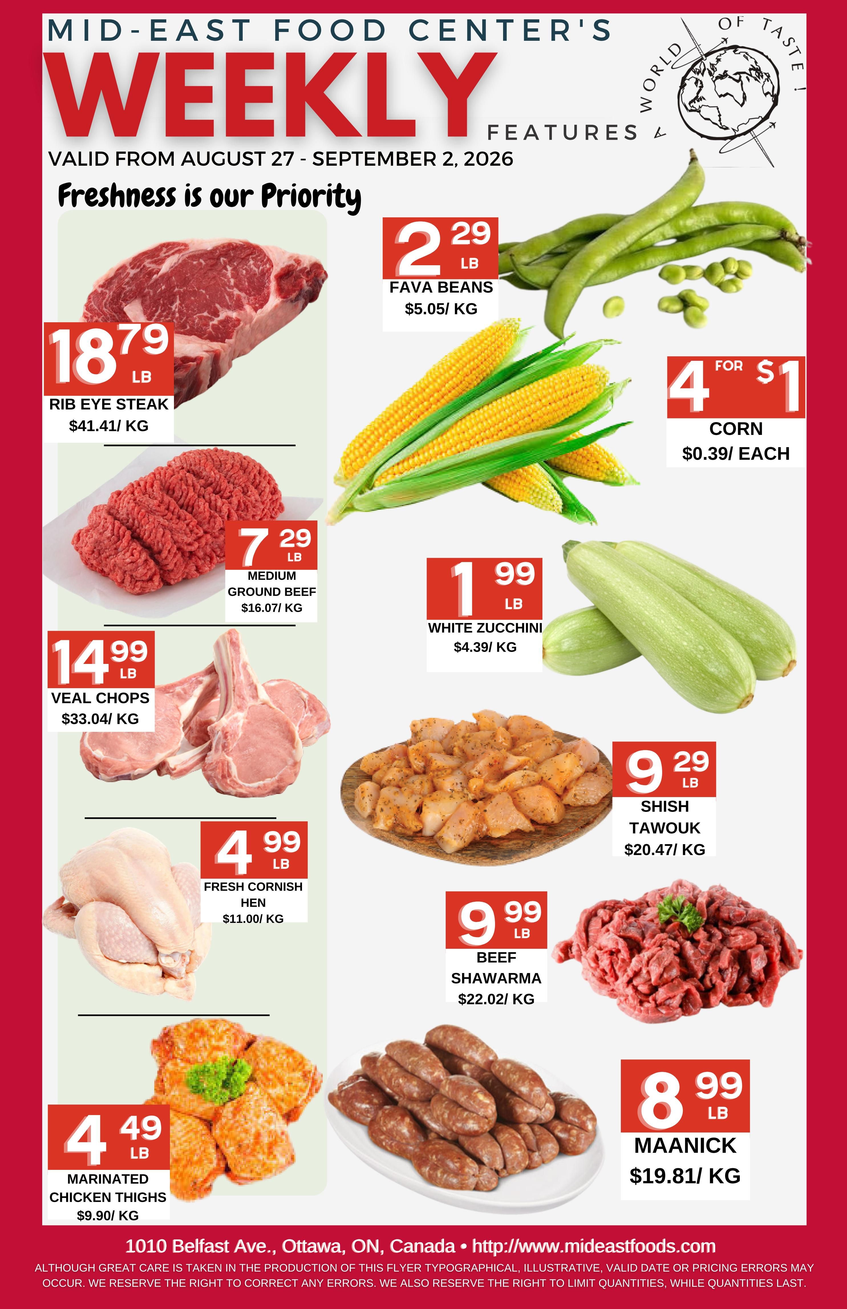 Mid-East Food Centre Flyer August 27 to September 2