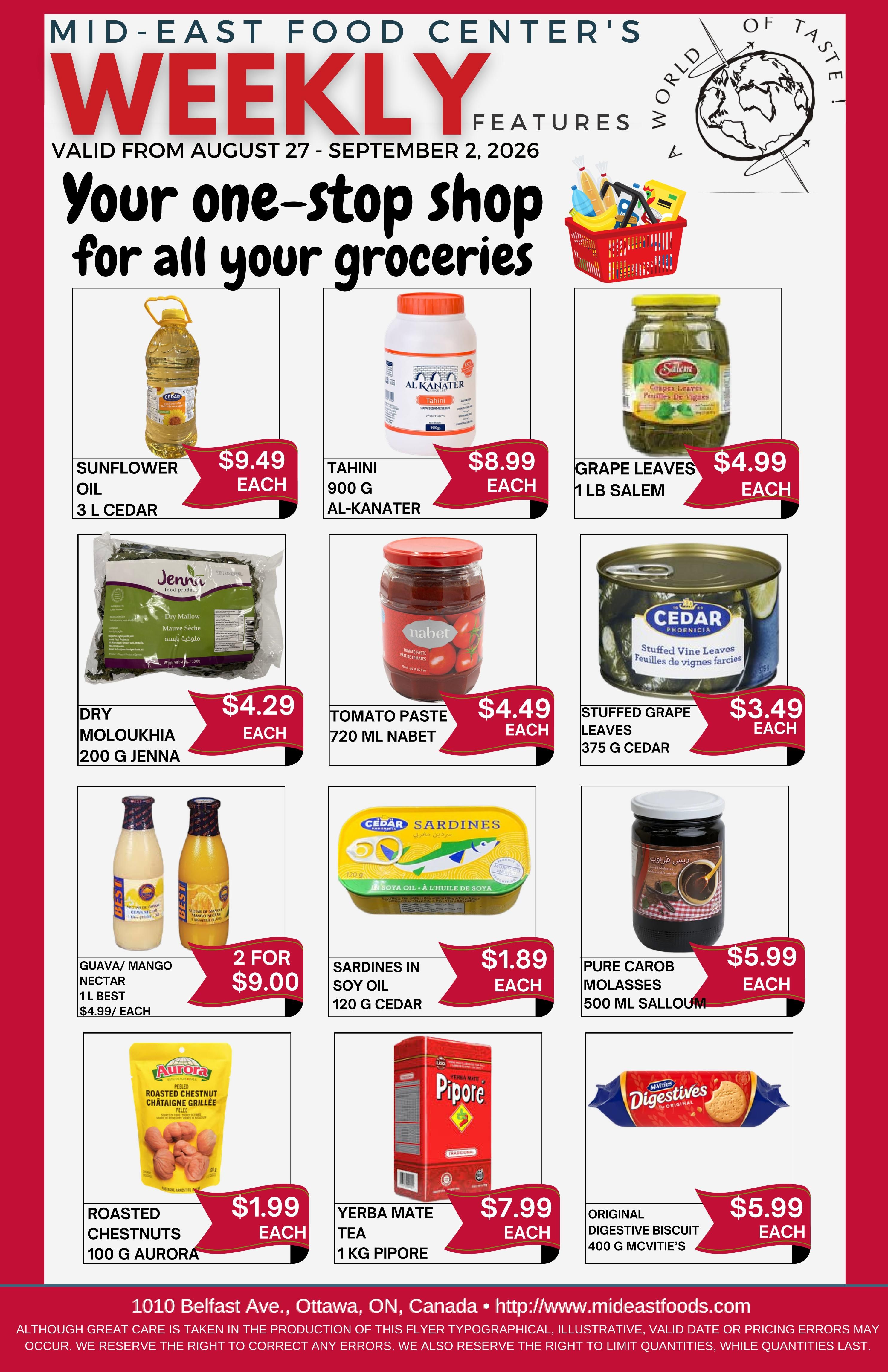 Mid-East Food Centre Flyer August 27 to September 2