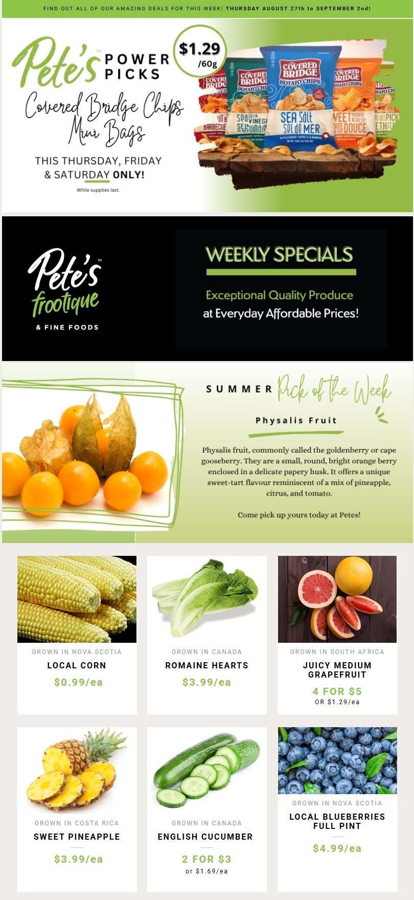 Pete's Fine Foods Flyer August 27 to September 2