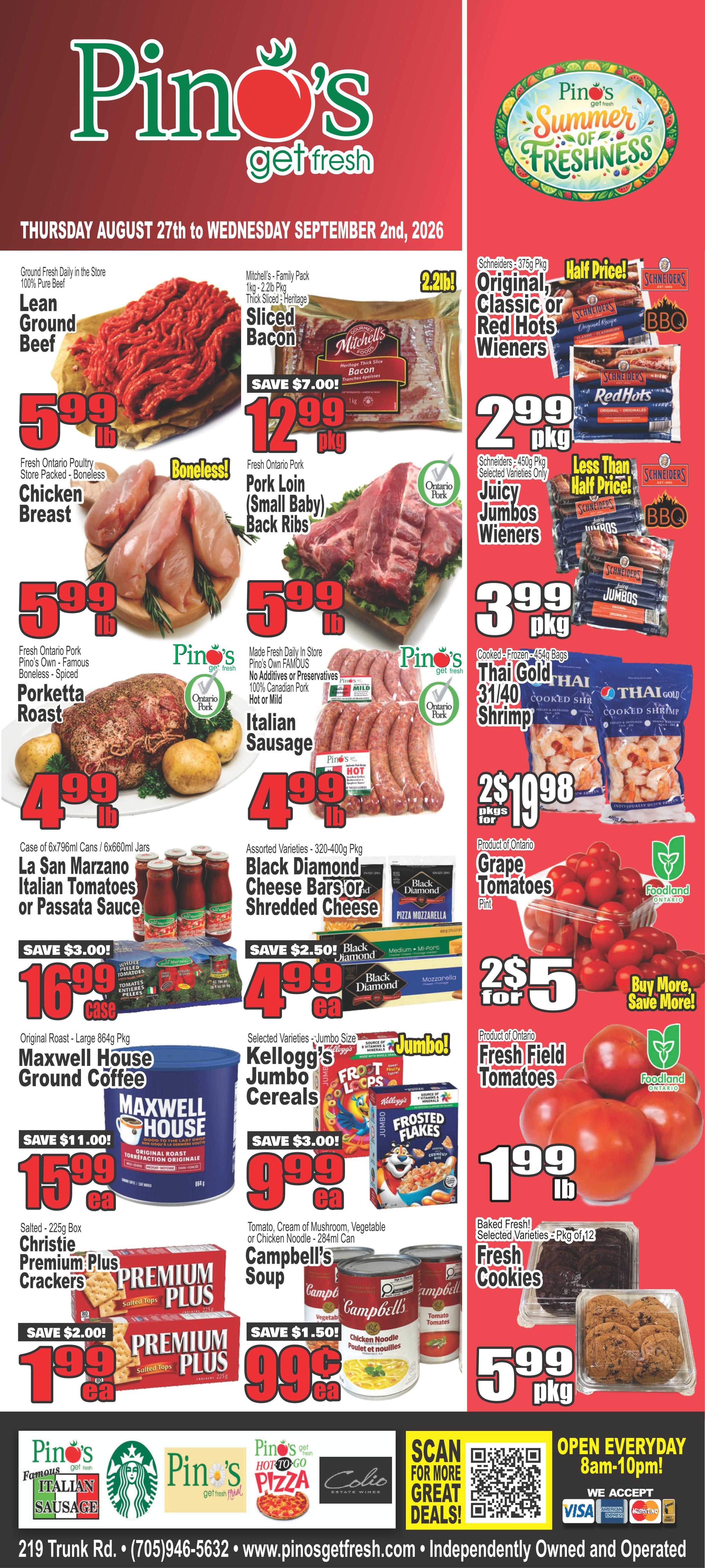 Pino's Flyer August 27 to September 2