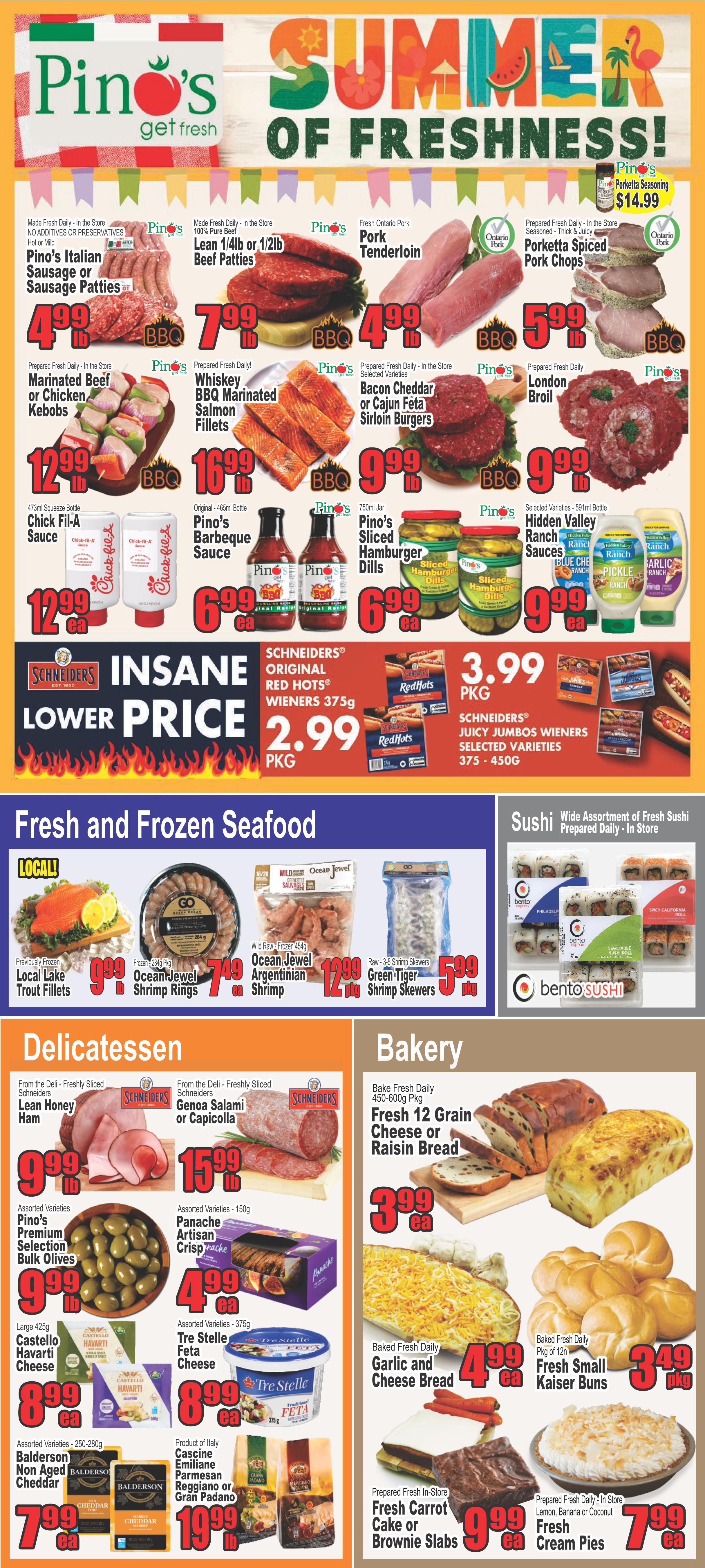 Pino's Flyer August 27 to September 2