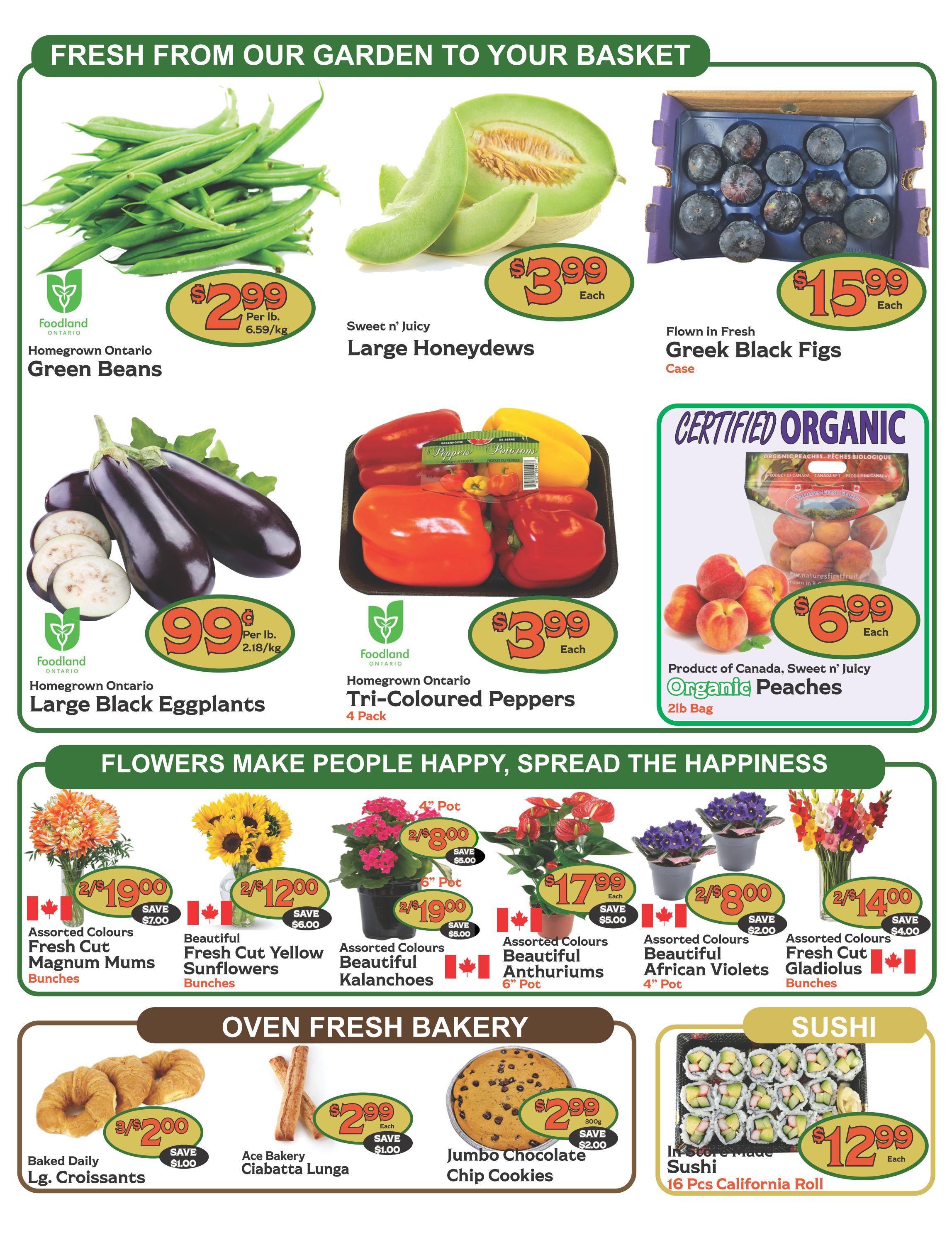 The Garden Basket Flyer August 27 to September 2