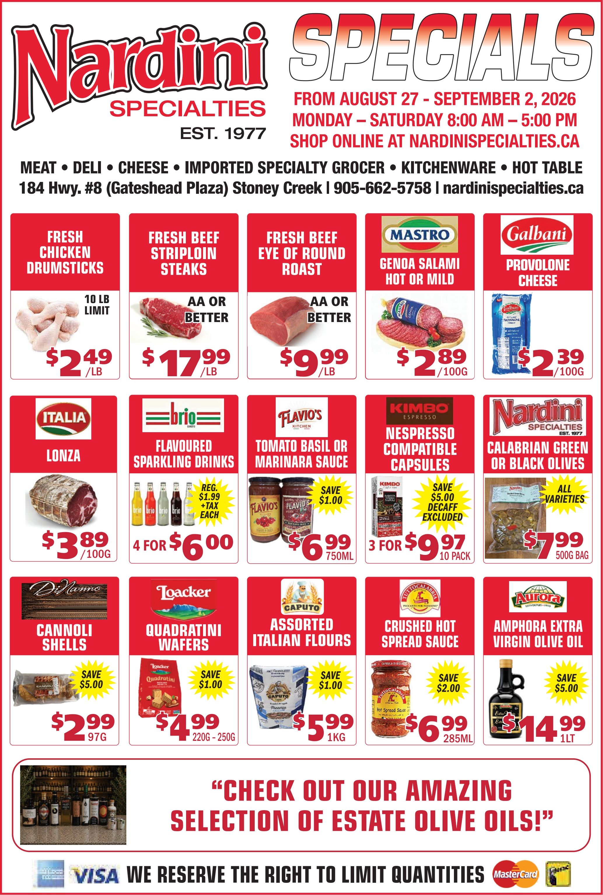 Nardini Specialties Flyer August 27 to September 2
