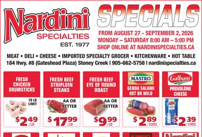 Nardini Specialties Flyer August 27 to September 2