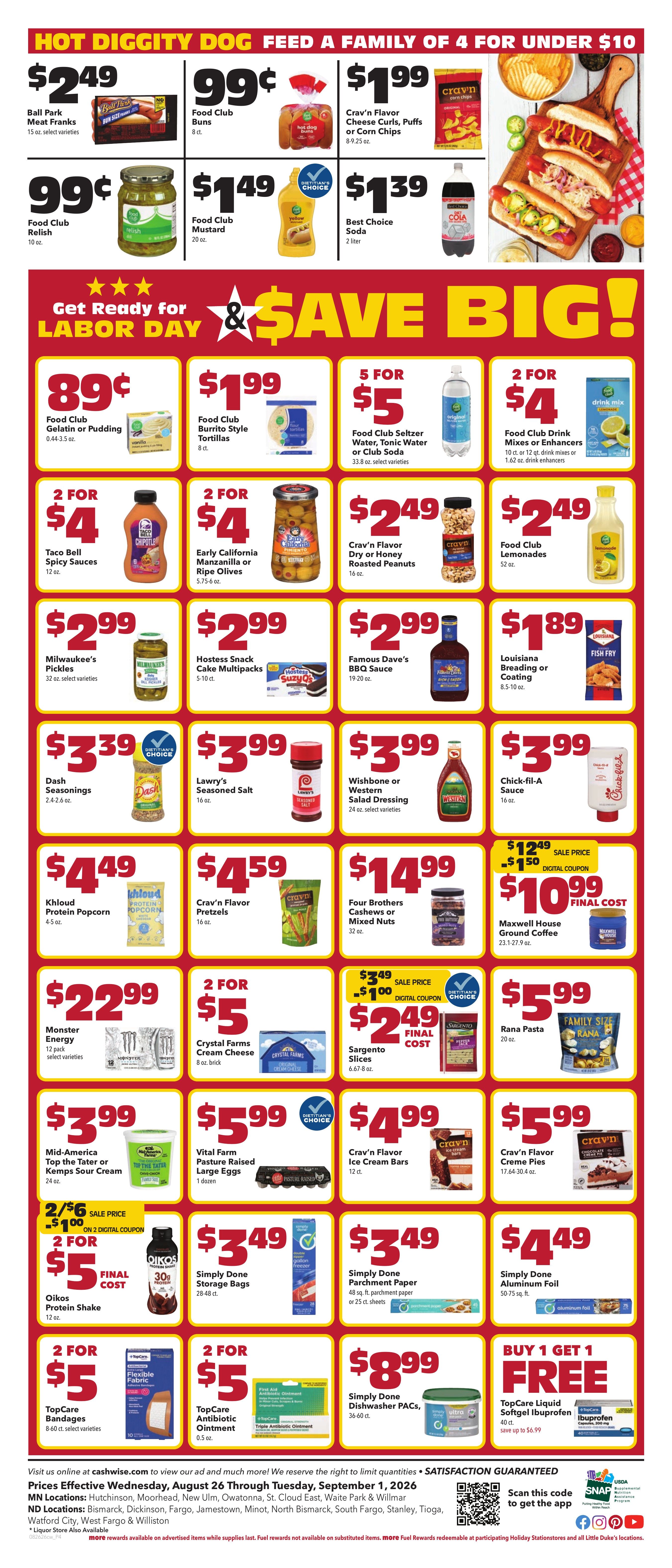 Cash Wise Weekly Ad August 26 - September 1, 2026