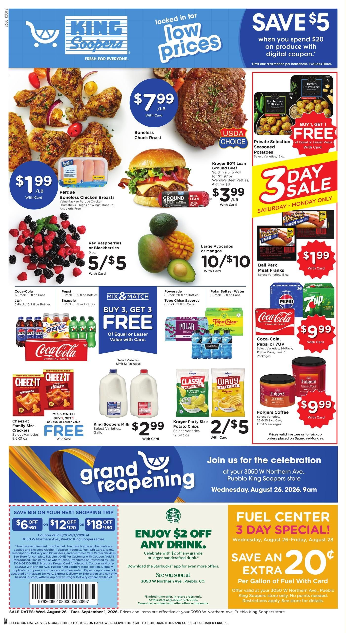 King Soopers (Coal Creek–Colorado City Area, CO) Weekly Ad August 26 - September 1, 2026