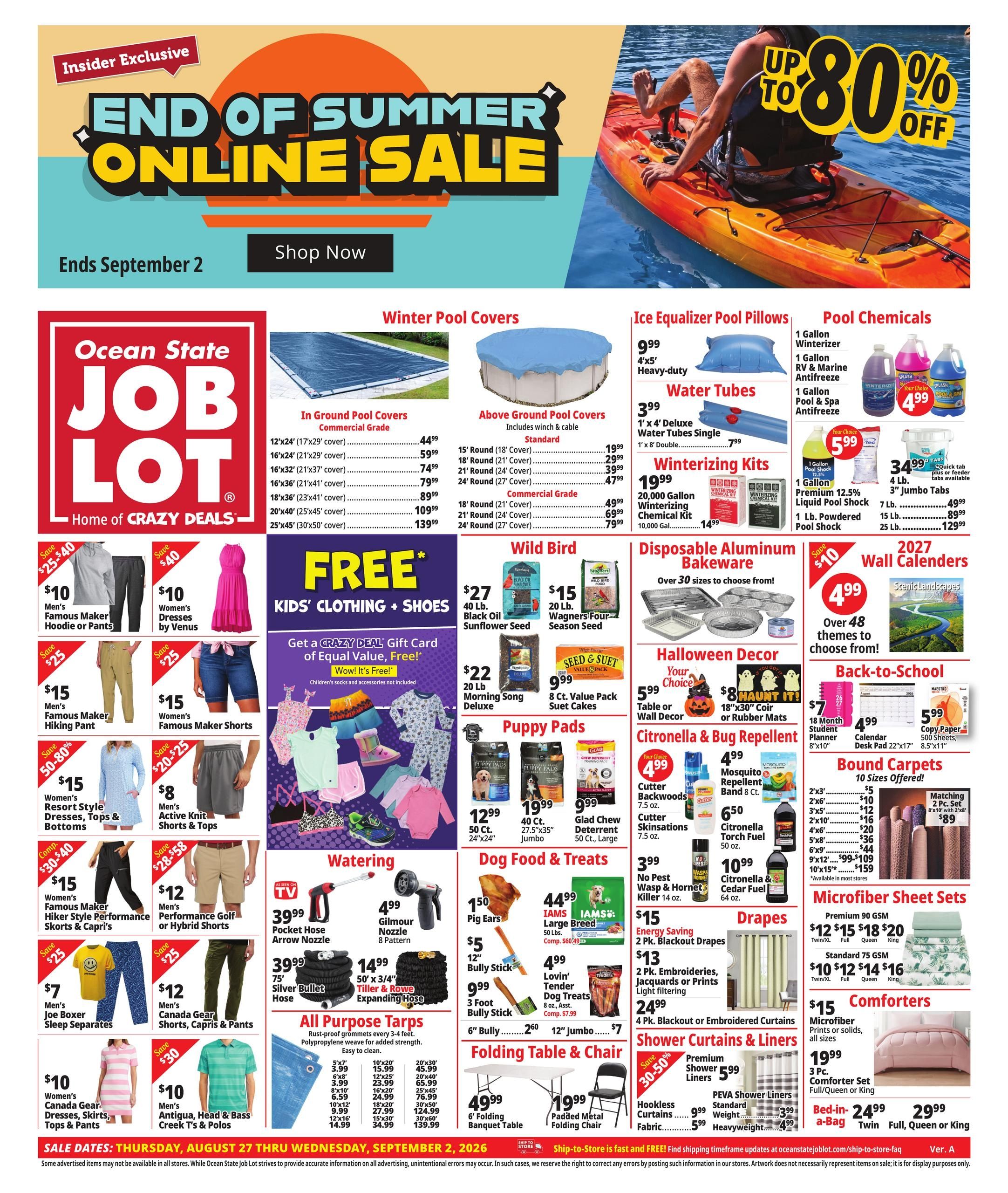 Ocean State Job Lot (Bridgeport Area, CT) Weekly Ad August 27 - September 2, 2026