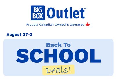 Big Box Outlet Store Flyer August 27 to September 2