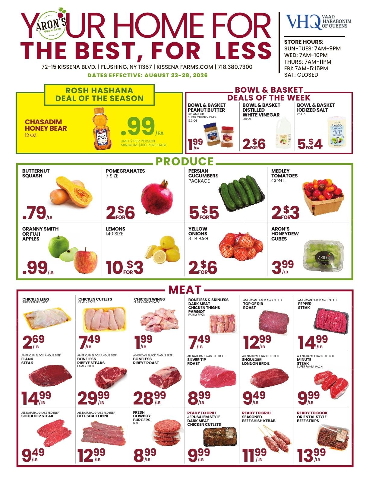 Aron's Kissena Farms Weekly Ad August 23 - 28, 2026