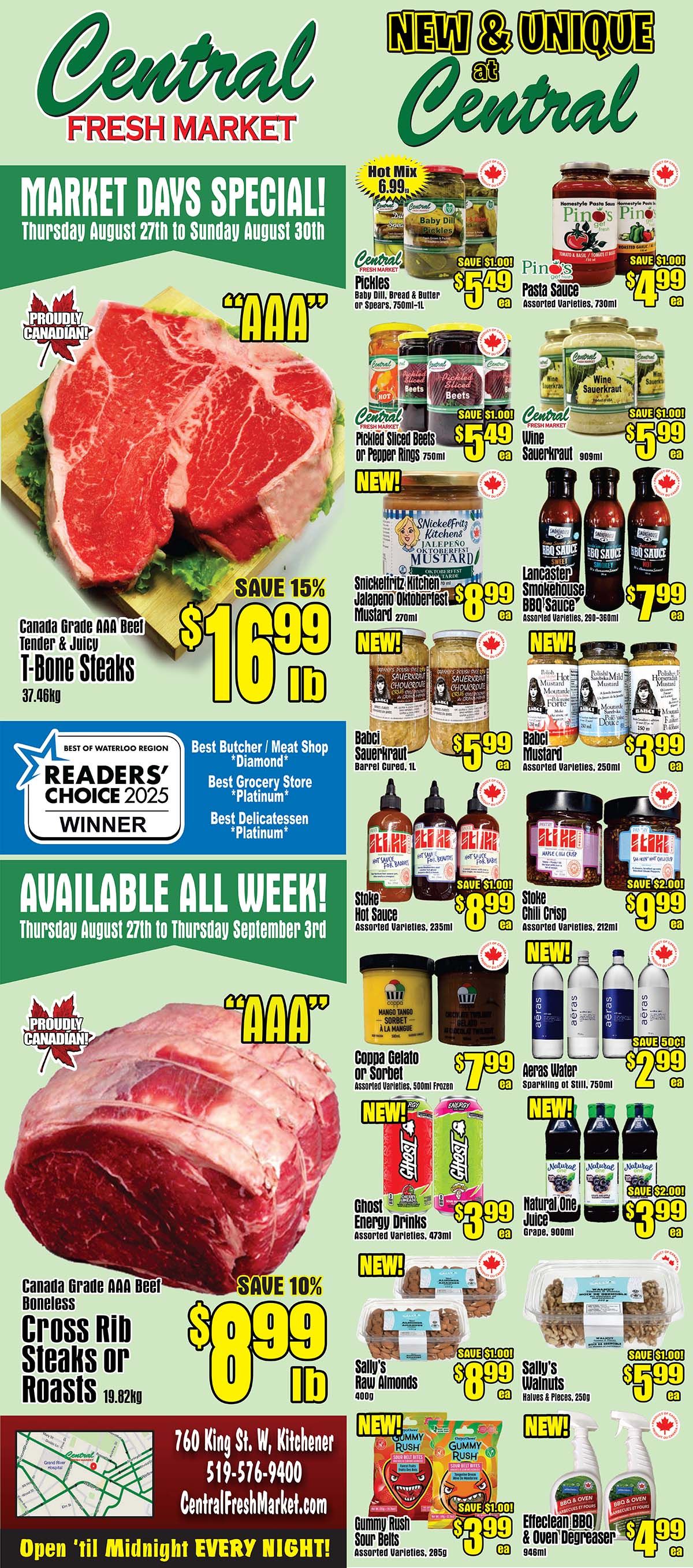 Central Fresh Market Flyer August 27 to September 3