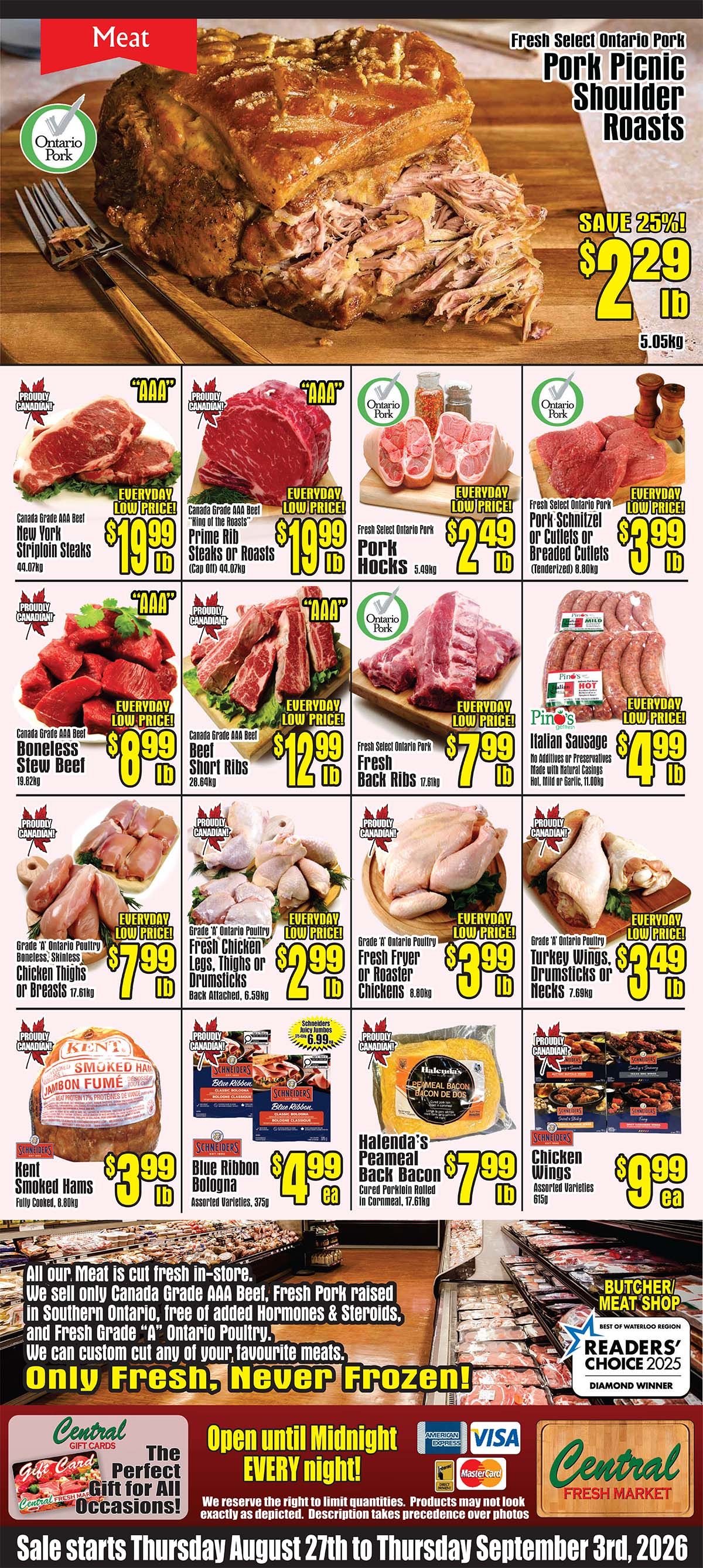 Central Fresh Market Flyer August 27 to September 3