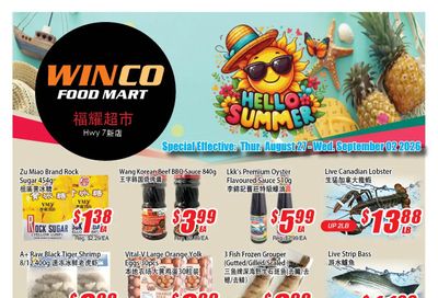 WinCo Food Mart (HWY 7) Flyer August 27 to September 2