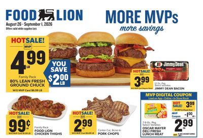 Food Lion (Casar-Rhodhiss Area, NC) Weekly Ad August 26 - September 1, 2026