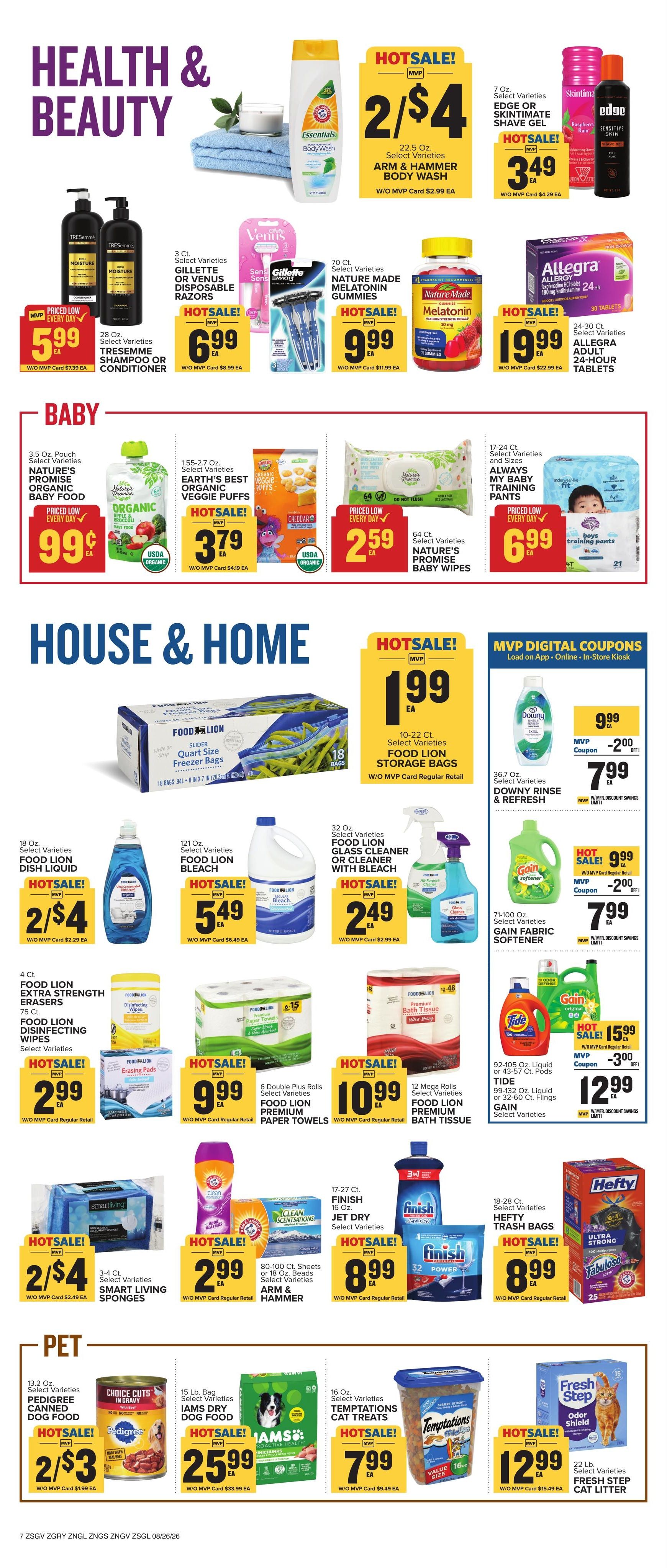 Food Lion (Casar-Rhodhiss Area, NC) Weekly Ad August 26 - September 1, 2026