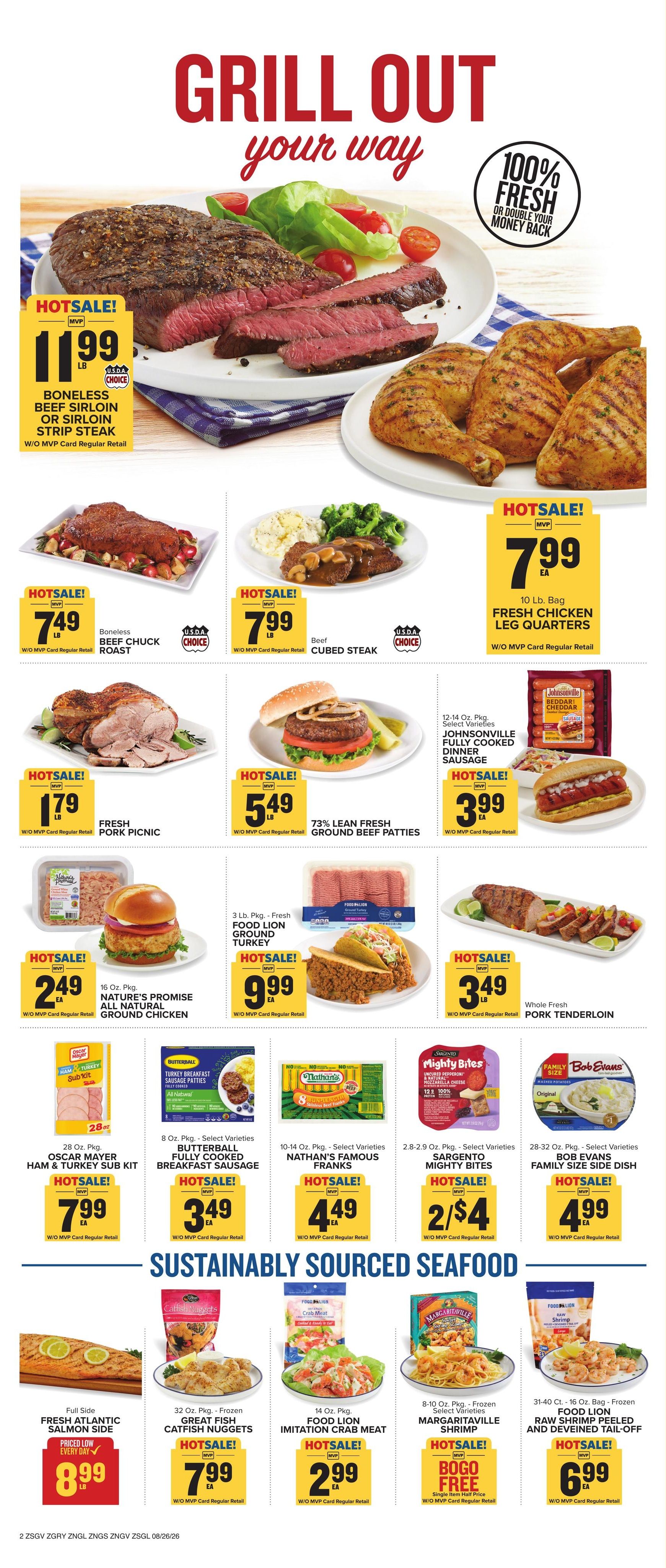 Food Lion (Casar-Rhodhiss Area, NC) Weekly Ad August 26 - September 1, 2026