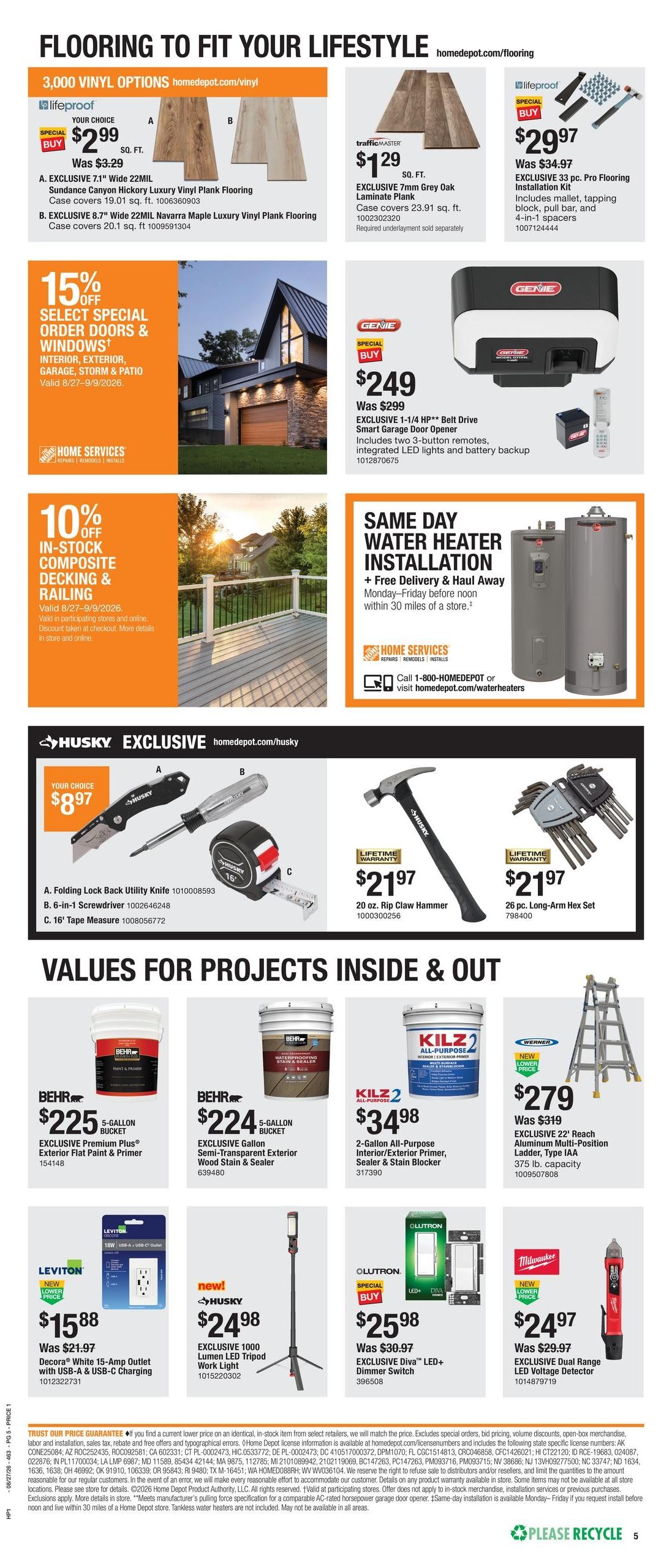 Home Depot (Juneau–Douglas Area, AK) Labor Day Savings Weekly Ad August 27 - September 9, 2026