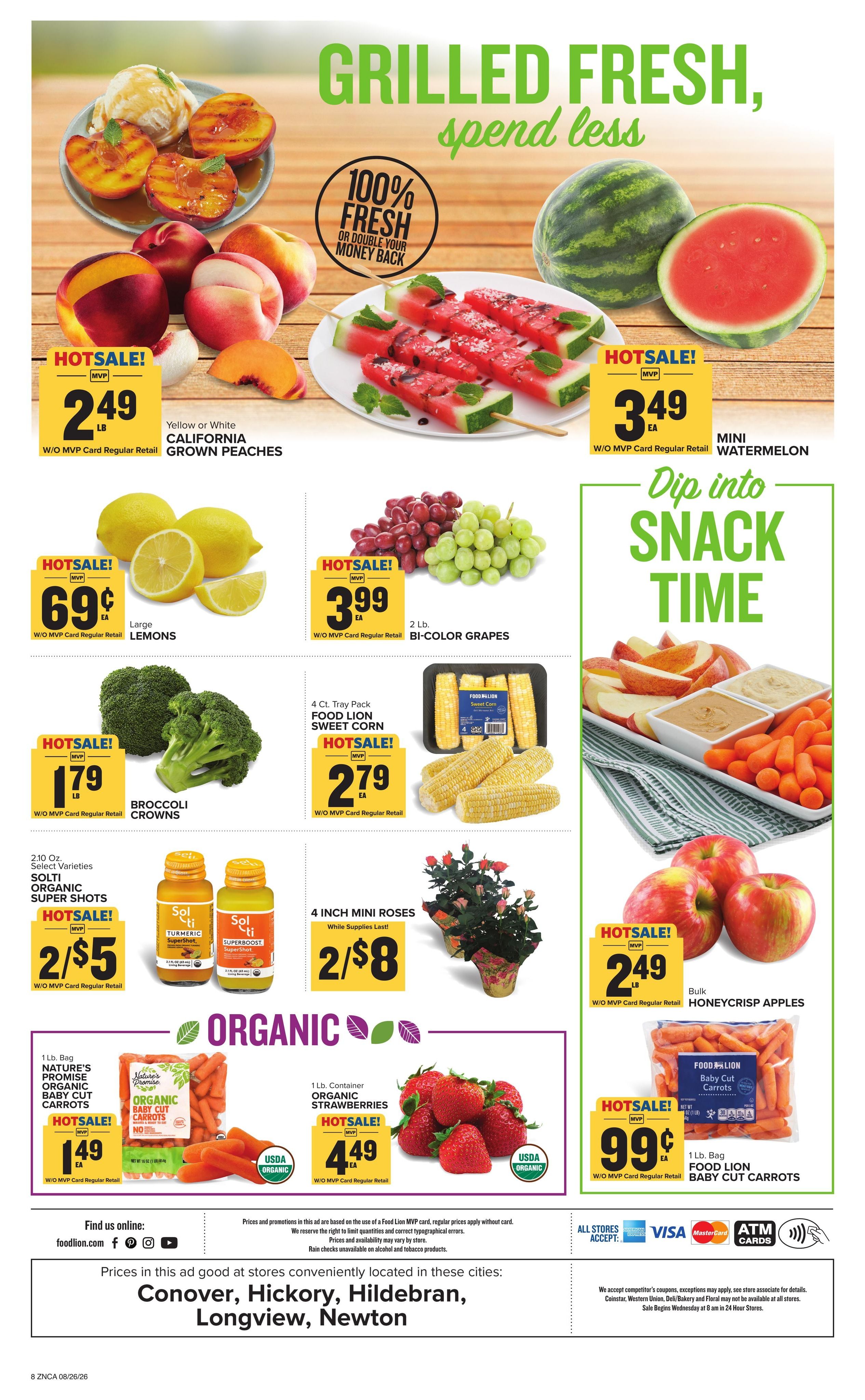 Food Lion (Rhodhiss Area, NC) Weekly Ad August 26 - September 1, 2026