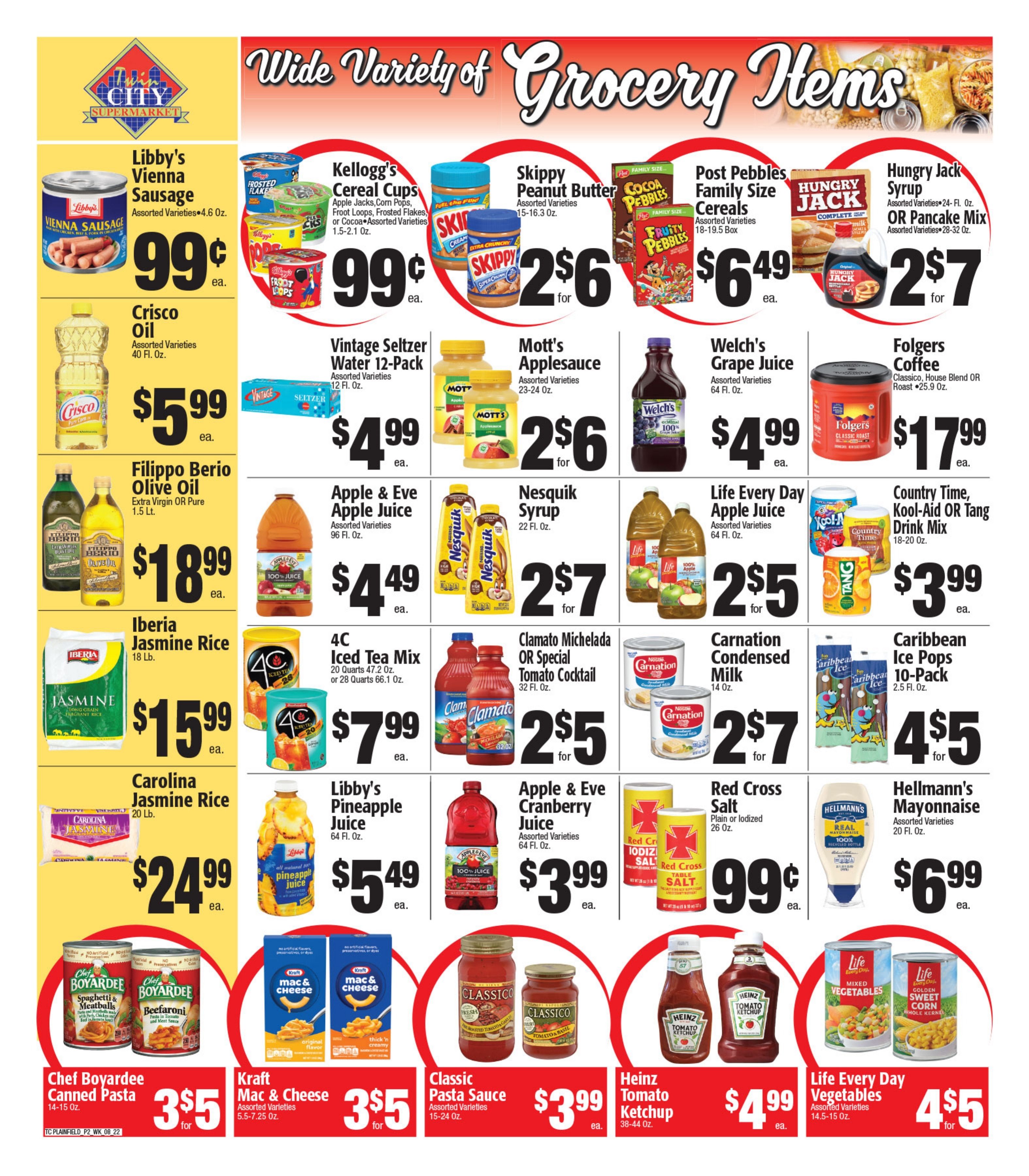 Twin City Supermarket (600 Park Avenue, Plainfield, NJ) Weekly Ad August 22 - 28, 2026