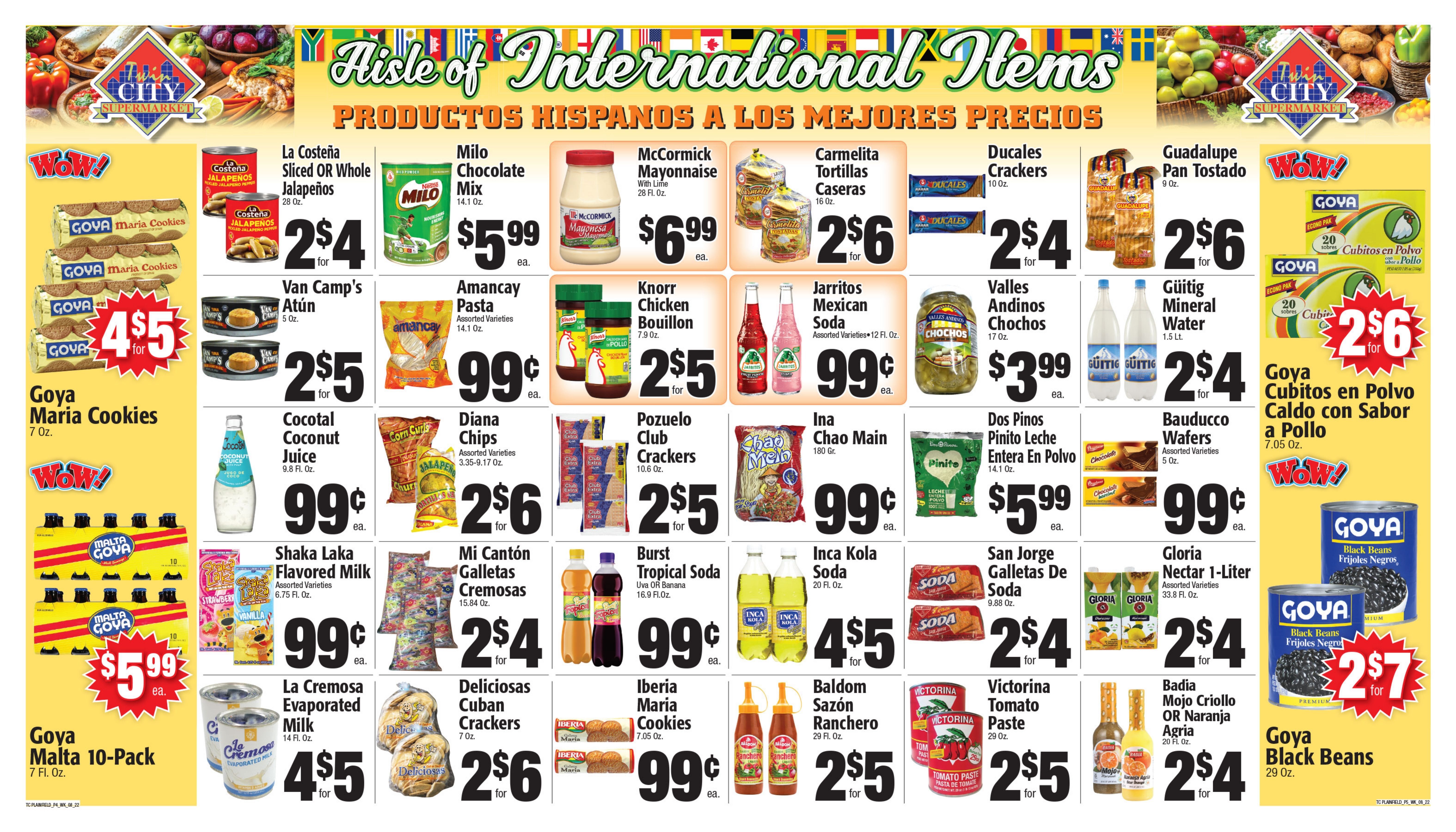Twin City Supermarket (600 Park Avenue, Plainfield, NJ) Weekly Ad August 22 - 28, 2026
