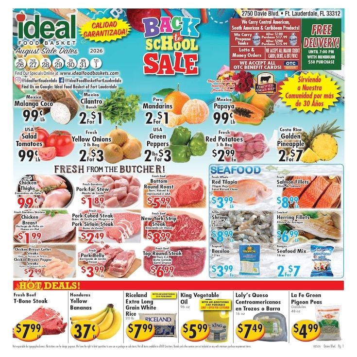 Ideal Food Basket (Fort Lauderdale, FL) Weekly Ad August 26 - September 1, 2026