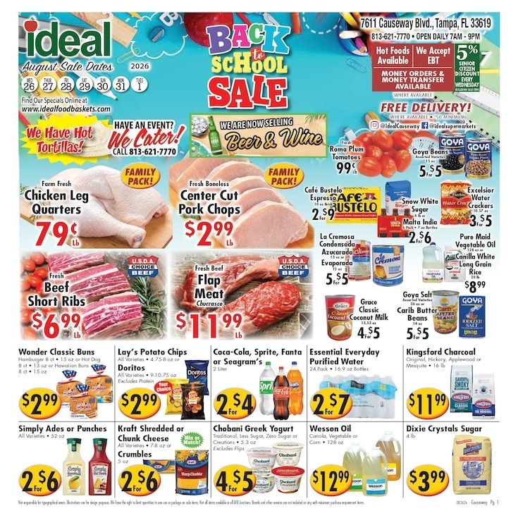 Ideal Food Basket (Tampa, FL) Weekly Ad August 26 - September 1, 2026