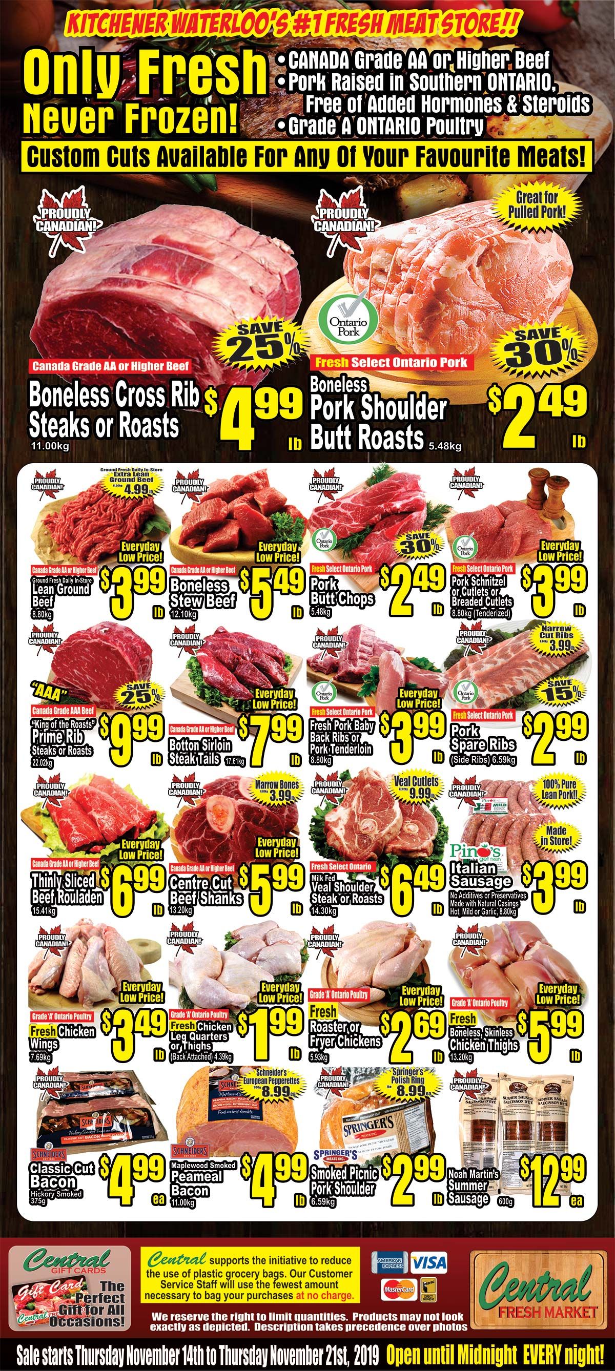 Central Fresh Market Flyer November 14 to 21
