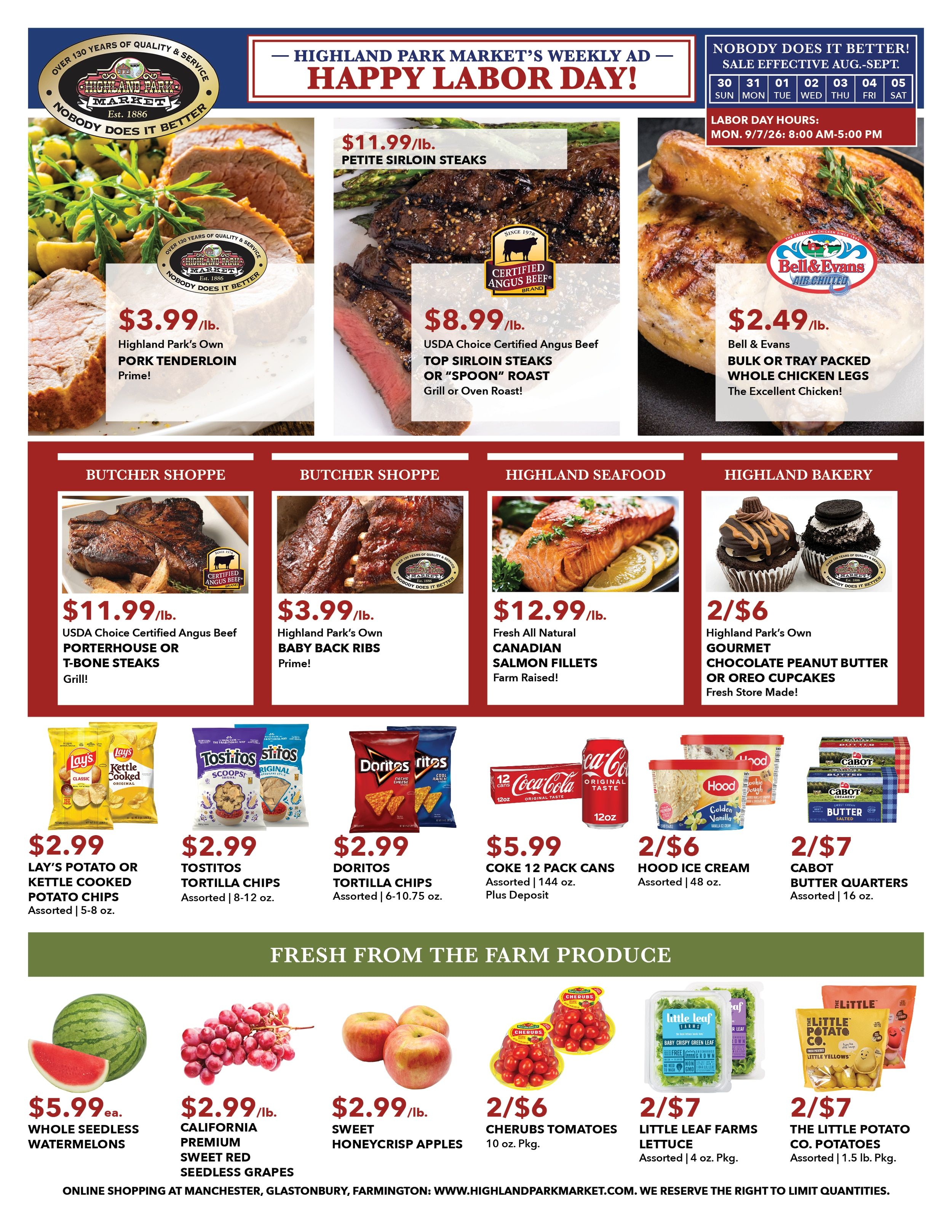 Highland Park Market (Connecticut) Weekly Ad August 30 - September 5, 2026