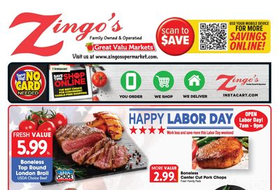 Zingo's Supermarket Weekly Ad August 30 - September 5, 2026