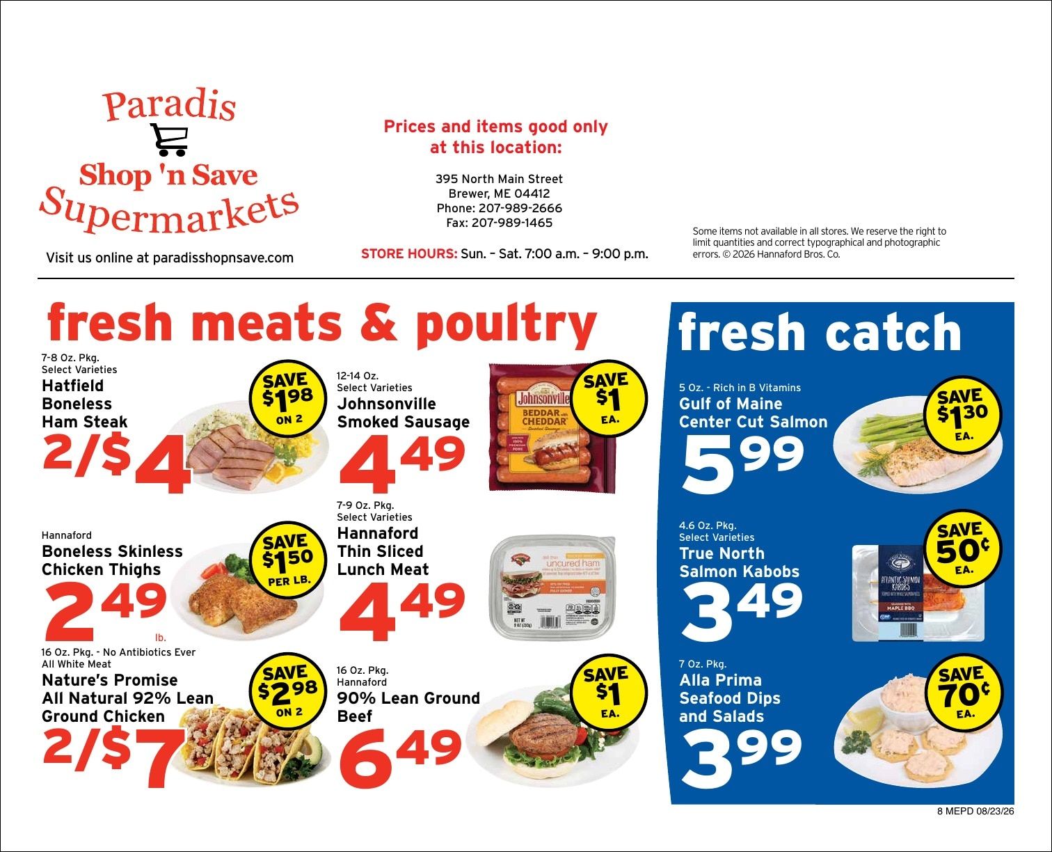 Paradis Shop'n Save Weekly Ad August 23 - 29, 2026