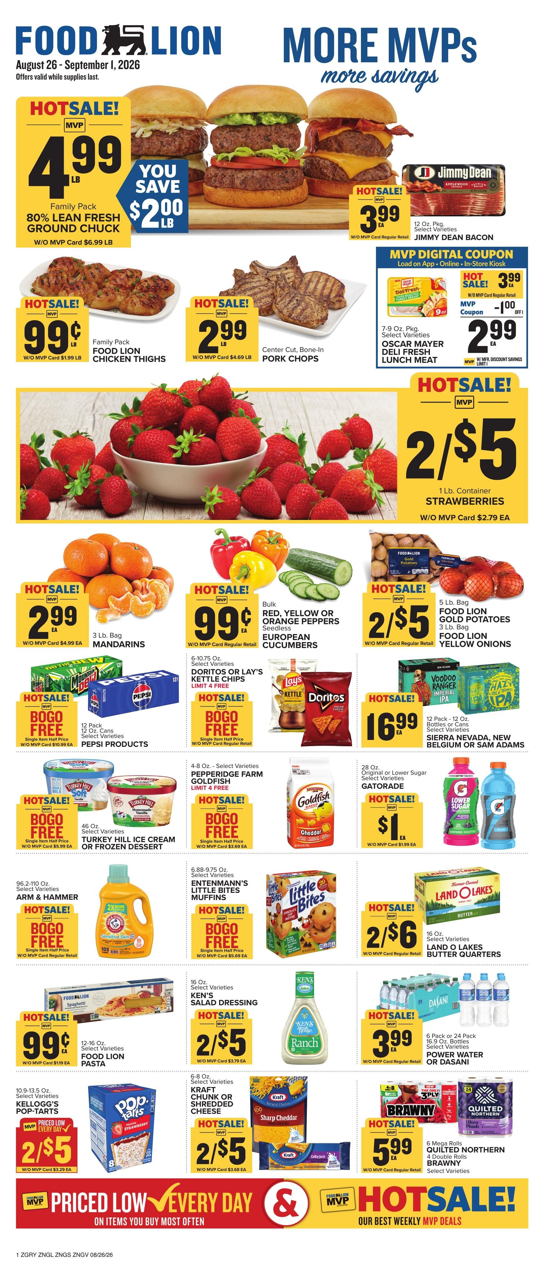 Food Lion (Tuxedo–Flat Rock Area, NC–SC) Weekly Ad August 26 - September 1, 2026