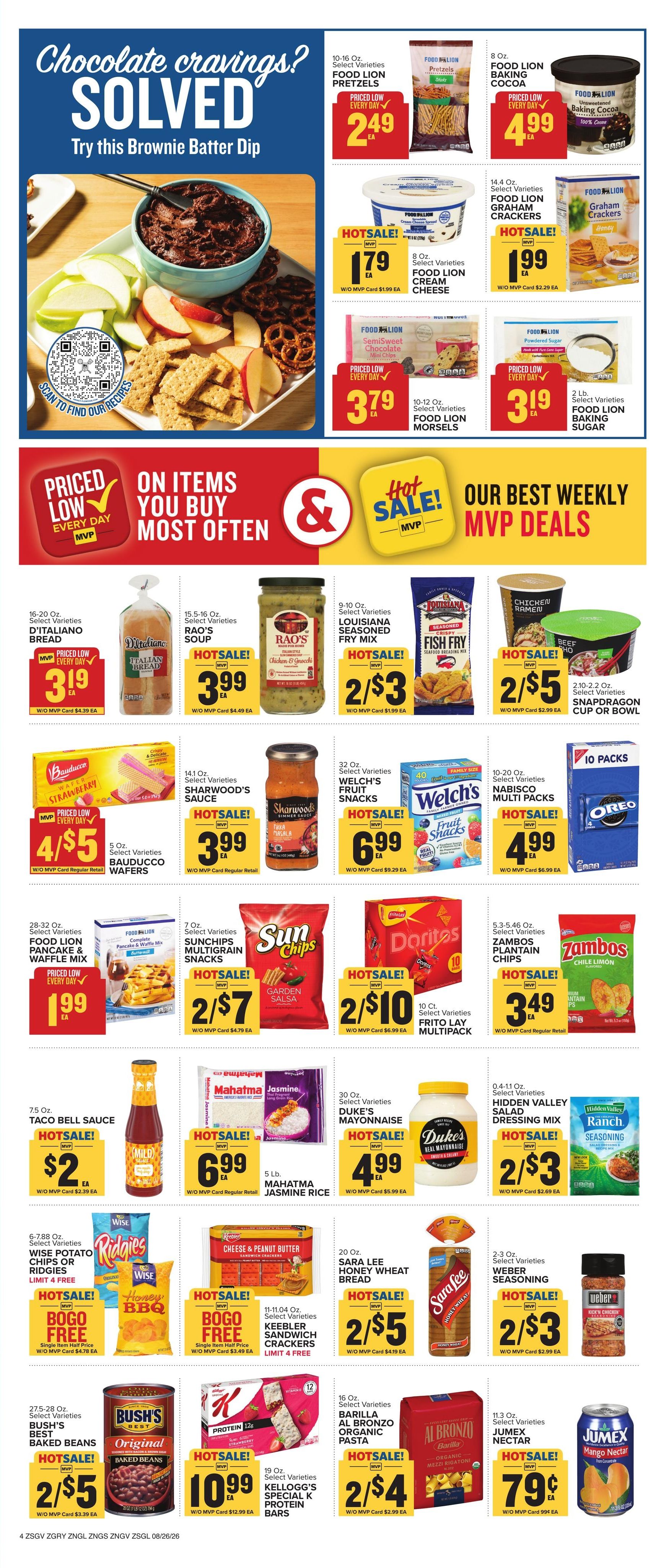 Food Lion (Tuxedo–Flat Rock Area, NC–SC) Weekly Ad August 26 - September 1, 2026
