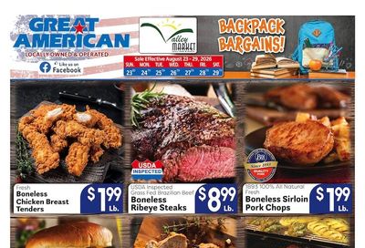 Valley Market and Jim's Great American Weekly Ad August 23 - 29, 2026