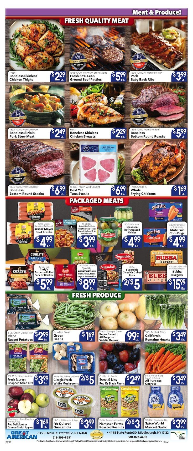 Valley Market and Jim's Great American Weekly Ad August 23 - 29, 2026