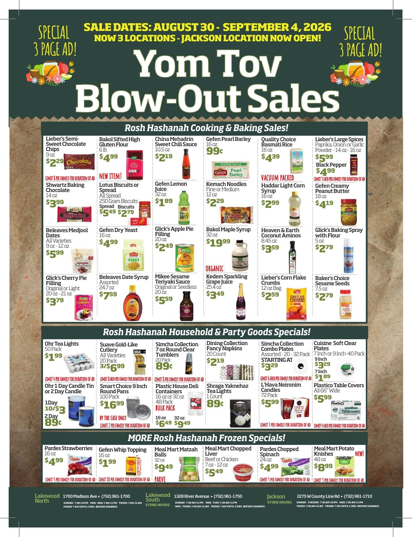 Gourmet Glatt (New Jersey) Weekly Ad August 29 - September 4, 2026