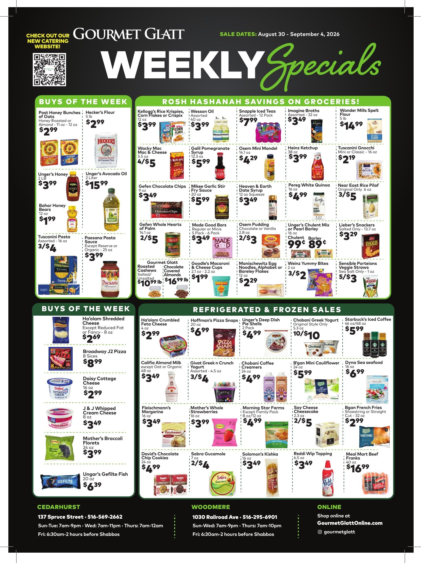 Gourmet Glatt (New York) Weekly Ad August 29 - September 4, 2026