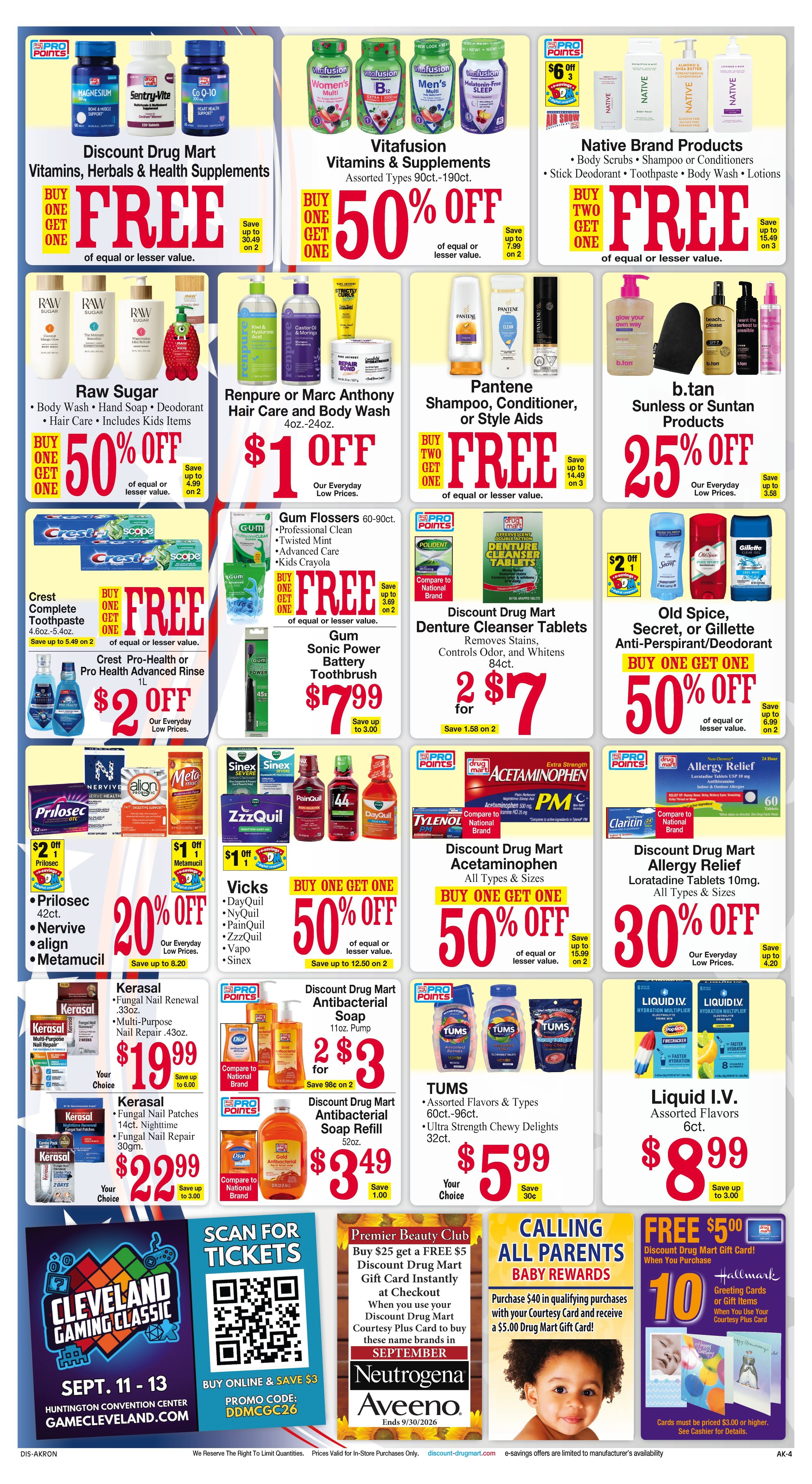 Discount Drug Mart (Ohio) Weekly Ad September 2 - 8, 2026