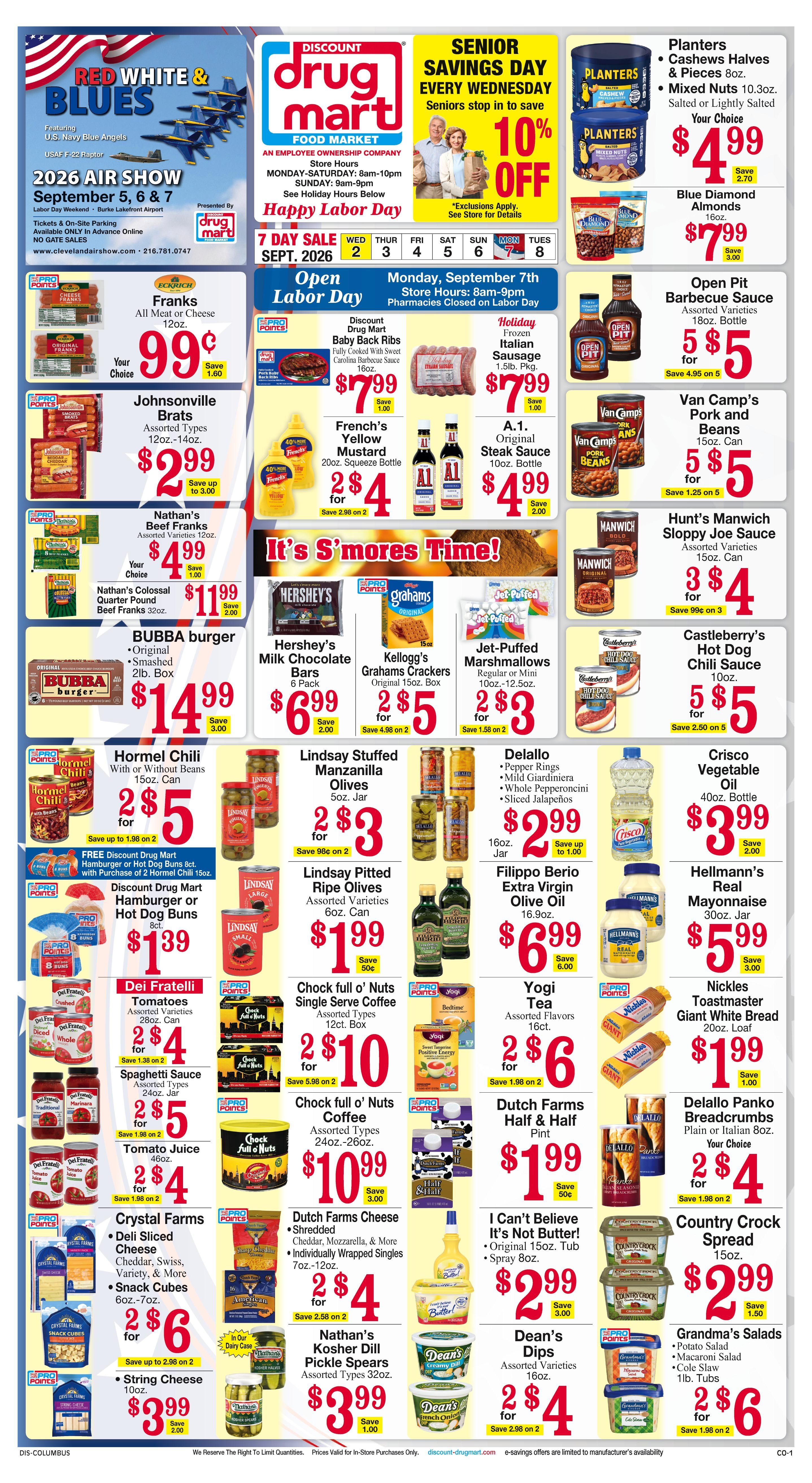 Discount Drug Mart (Ohio) Weekly Ad September 2 - 8, 2026