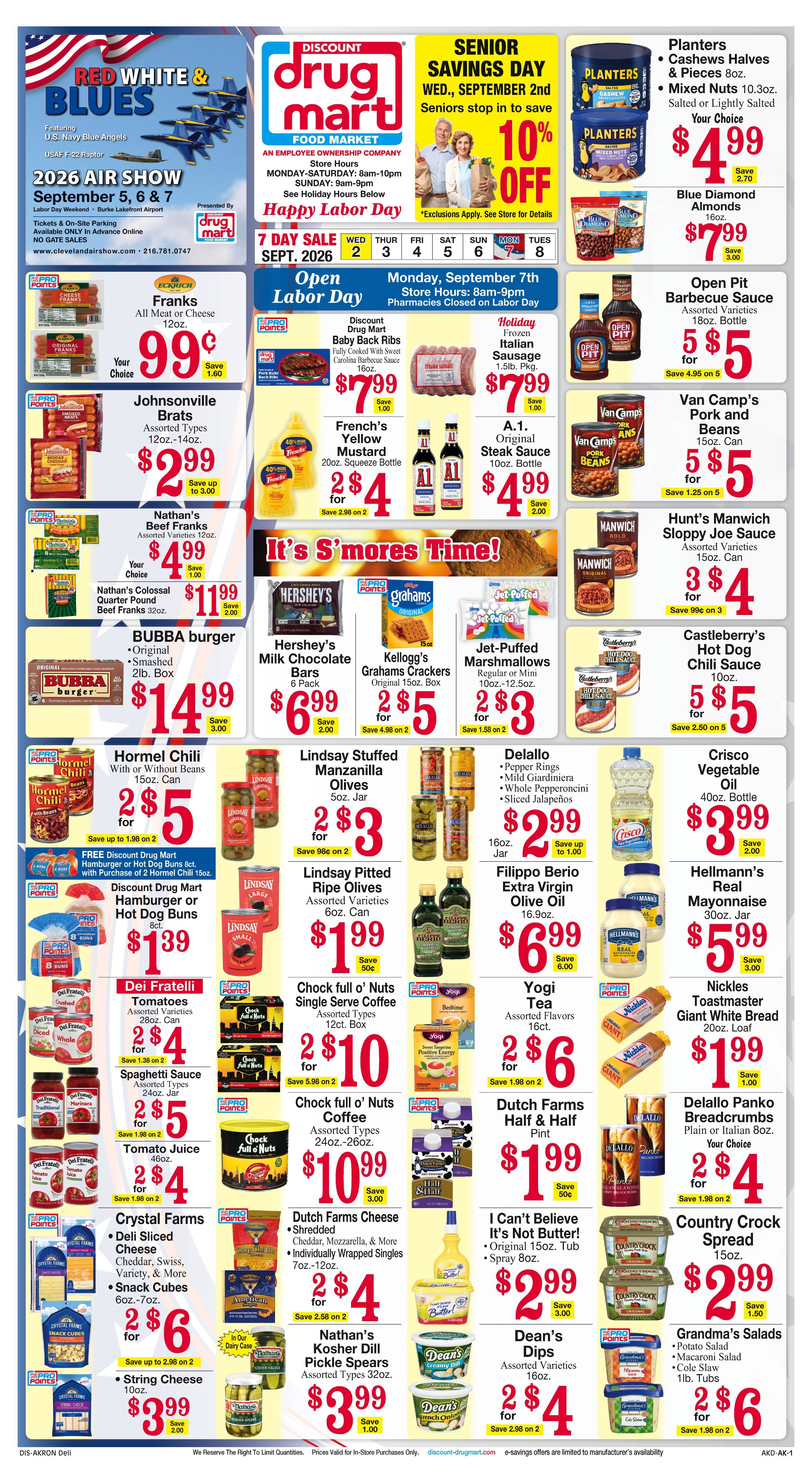 Discount Drug Mart (Ohio) Weekly Ad September 2 - 8, 2026
