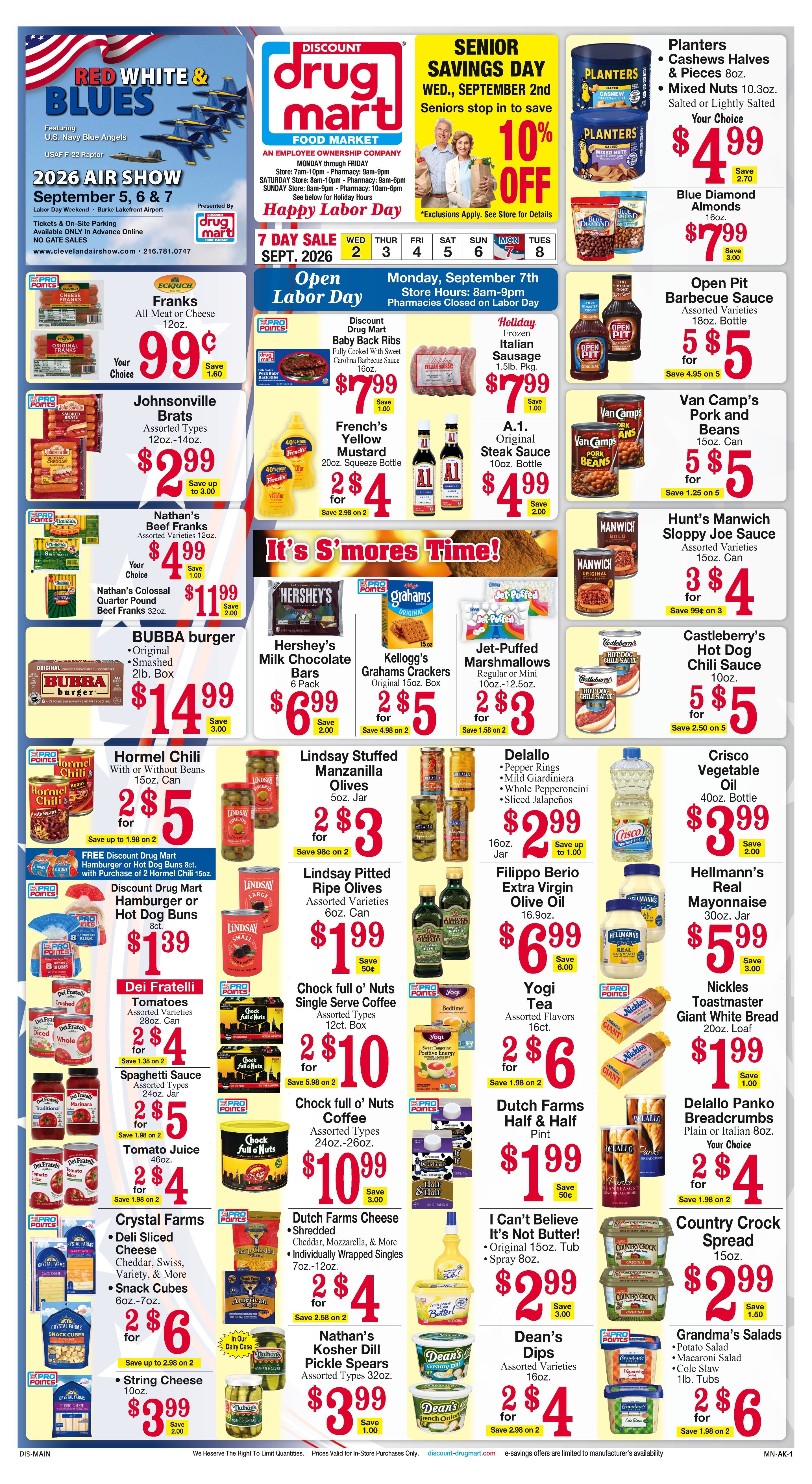 Discount Drug Mart (Ohio) Weekly Ad September 2 - 8, 2026