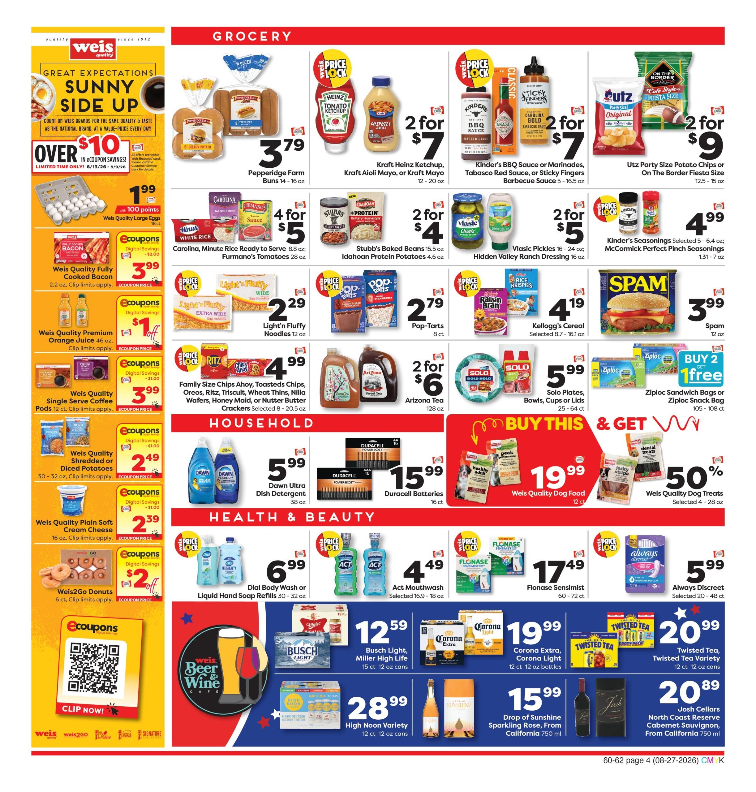 Weis Markets (NJ, NY, PA) Weekly Ad August 27 - September 2, 2026
