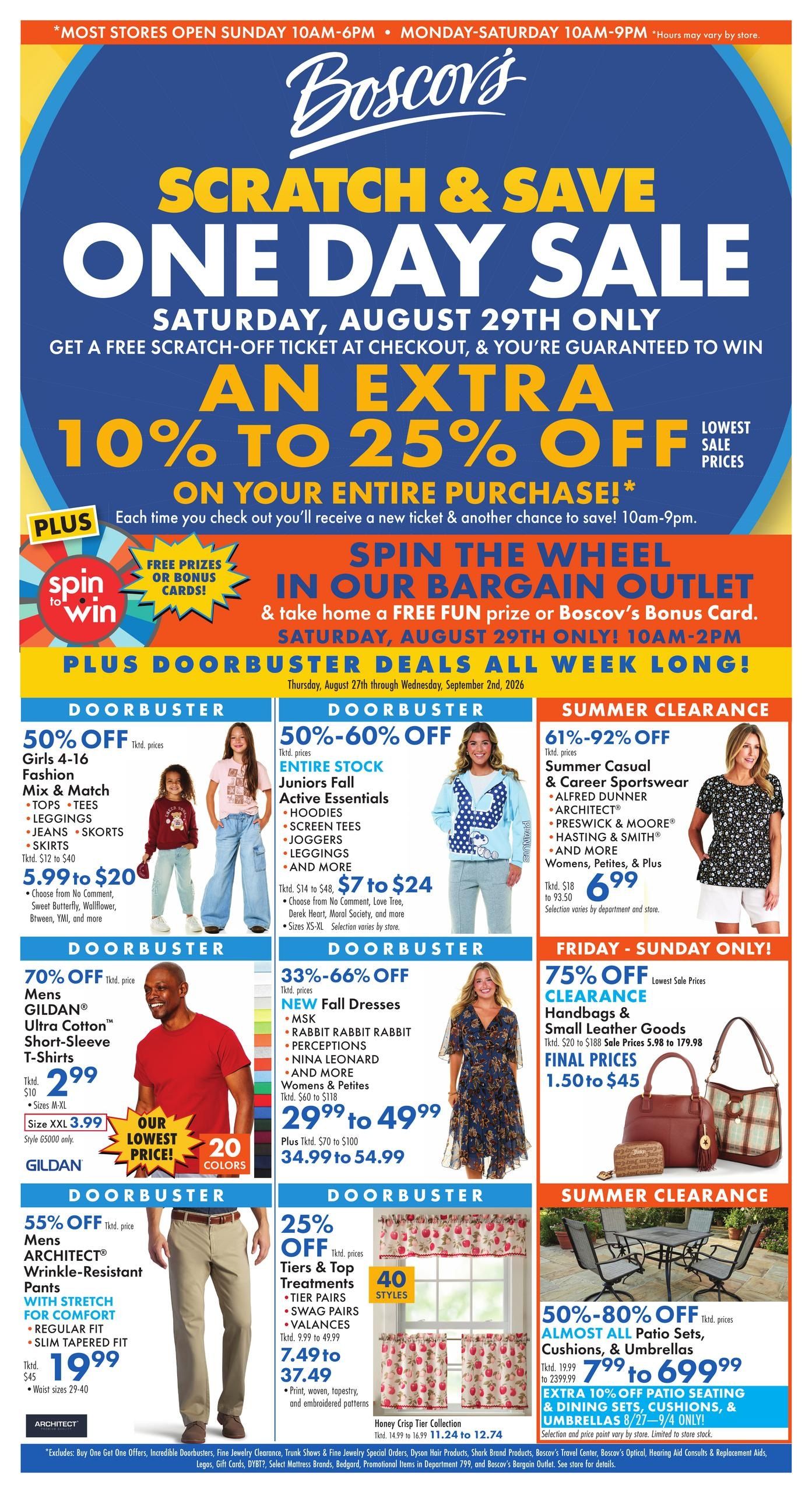 Boscov's Boscov’s Weekly Weekly Ad August 27 - September 2, 2026