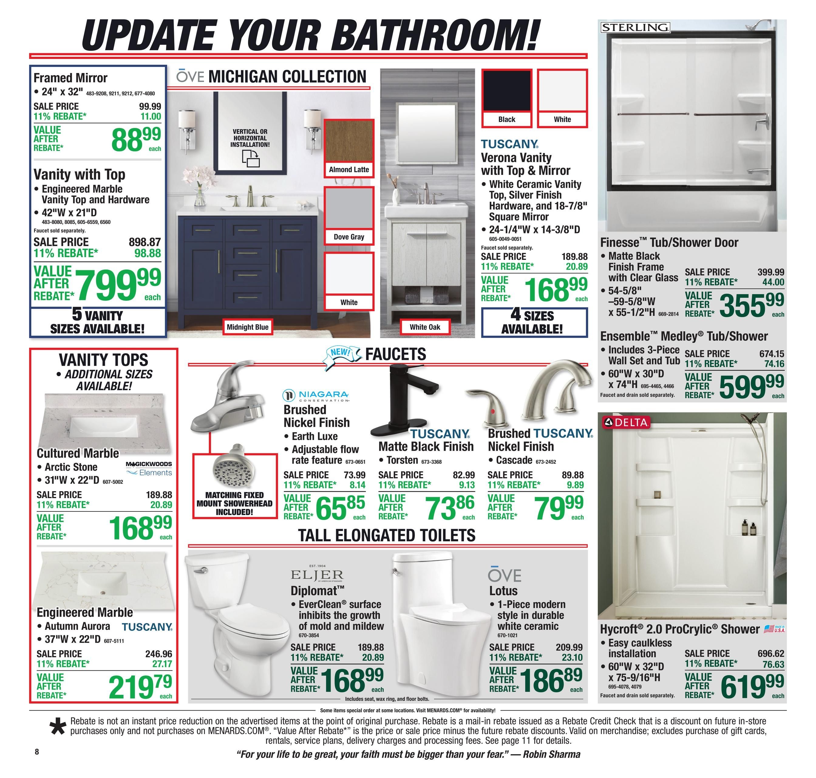 Menards (Spencer Area, IN) 11% Rebate Sale Weekly Ad August 27 - September 7, 2026