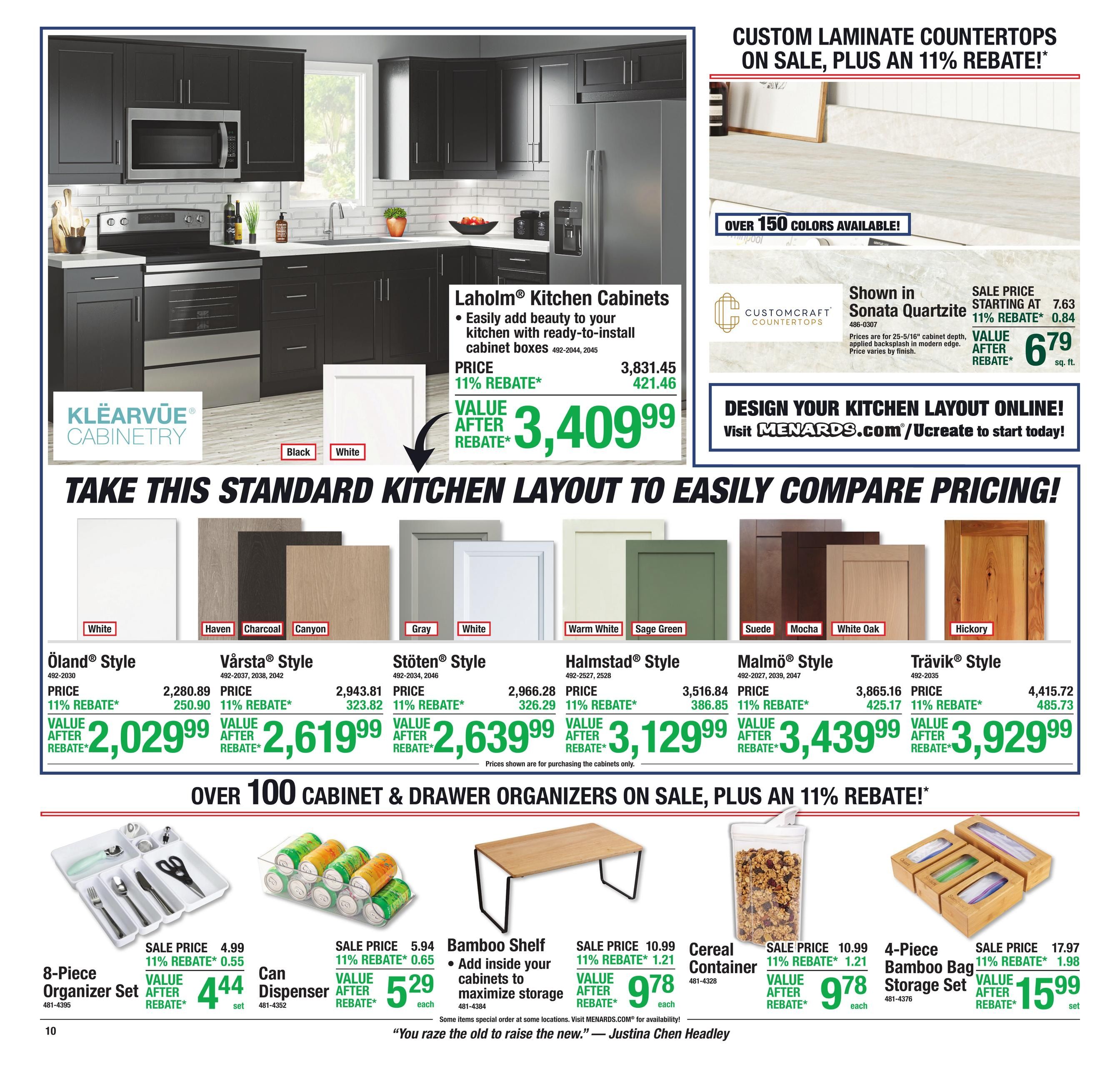 Menards (Spencer Area, IN) 11% Rebate Sale Weekly Ad August 27 - September 7, 2026