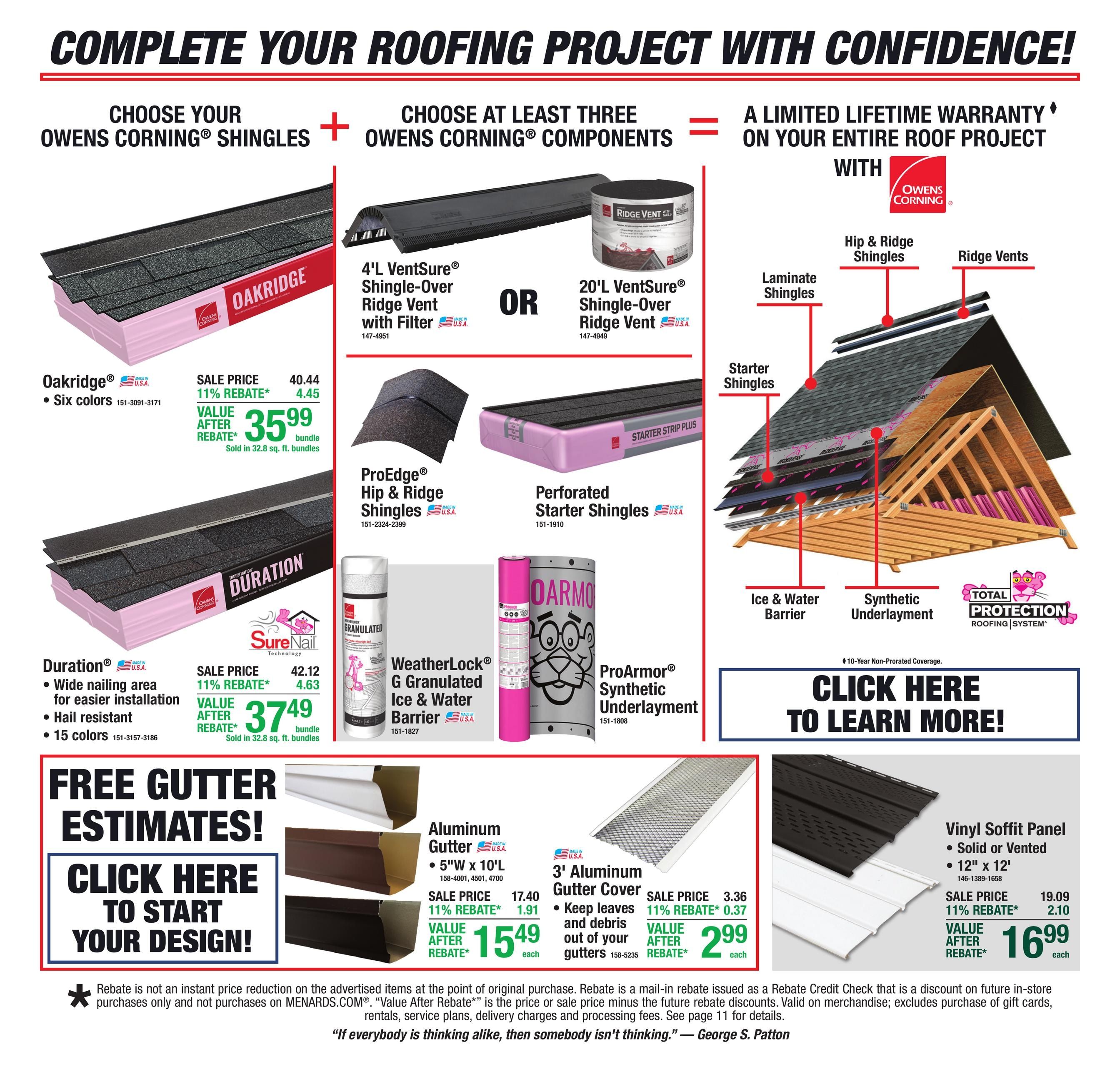 Menards (Spencer Area, IN) 11% Rebate Sale Weekly Ad August 27 - September 7, 2026
