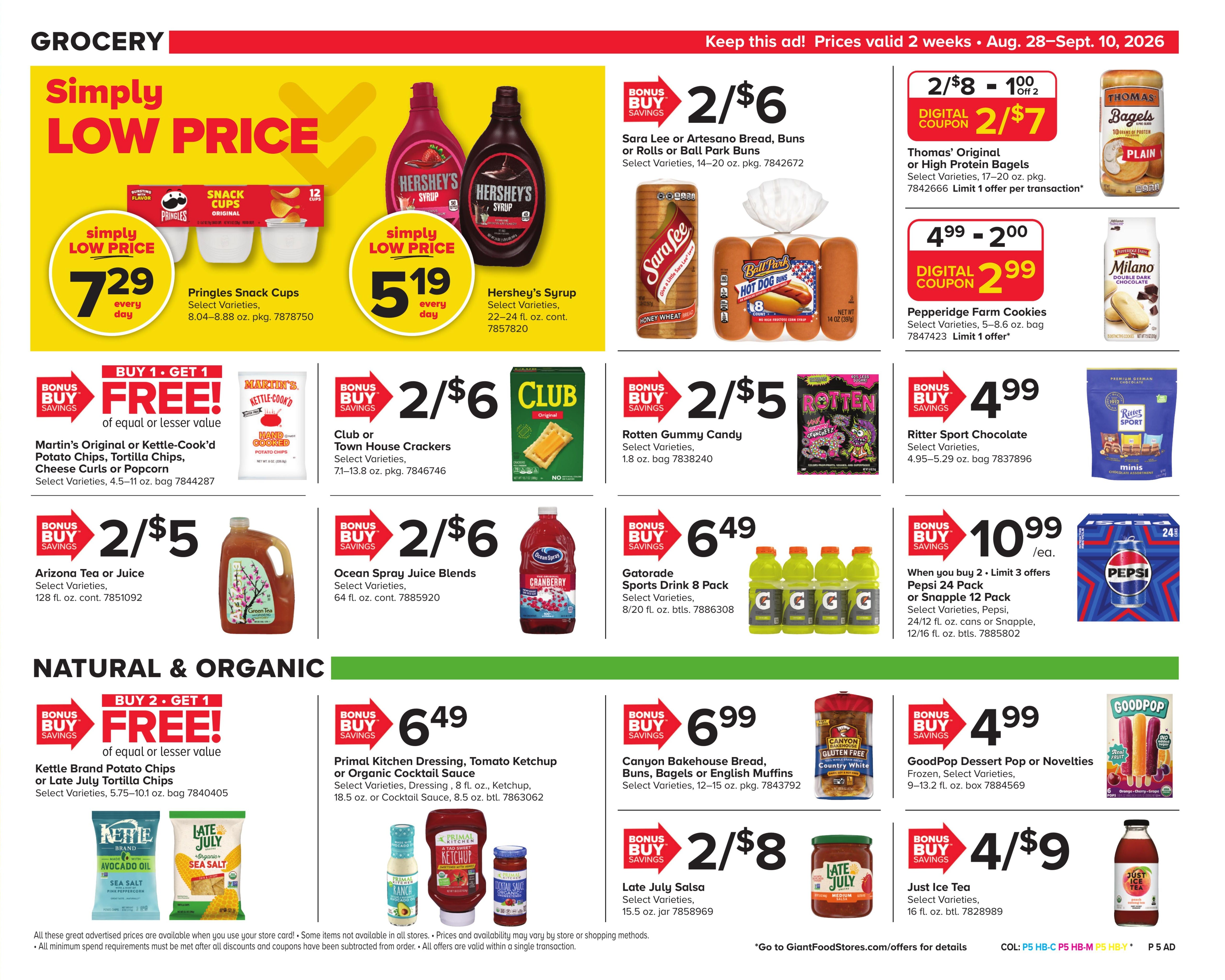 Giant Food Stores (Trenton Area, NJ) Weekly Ad August 28 - September 10, 2026