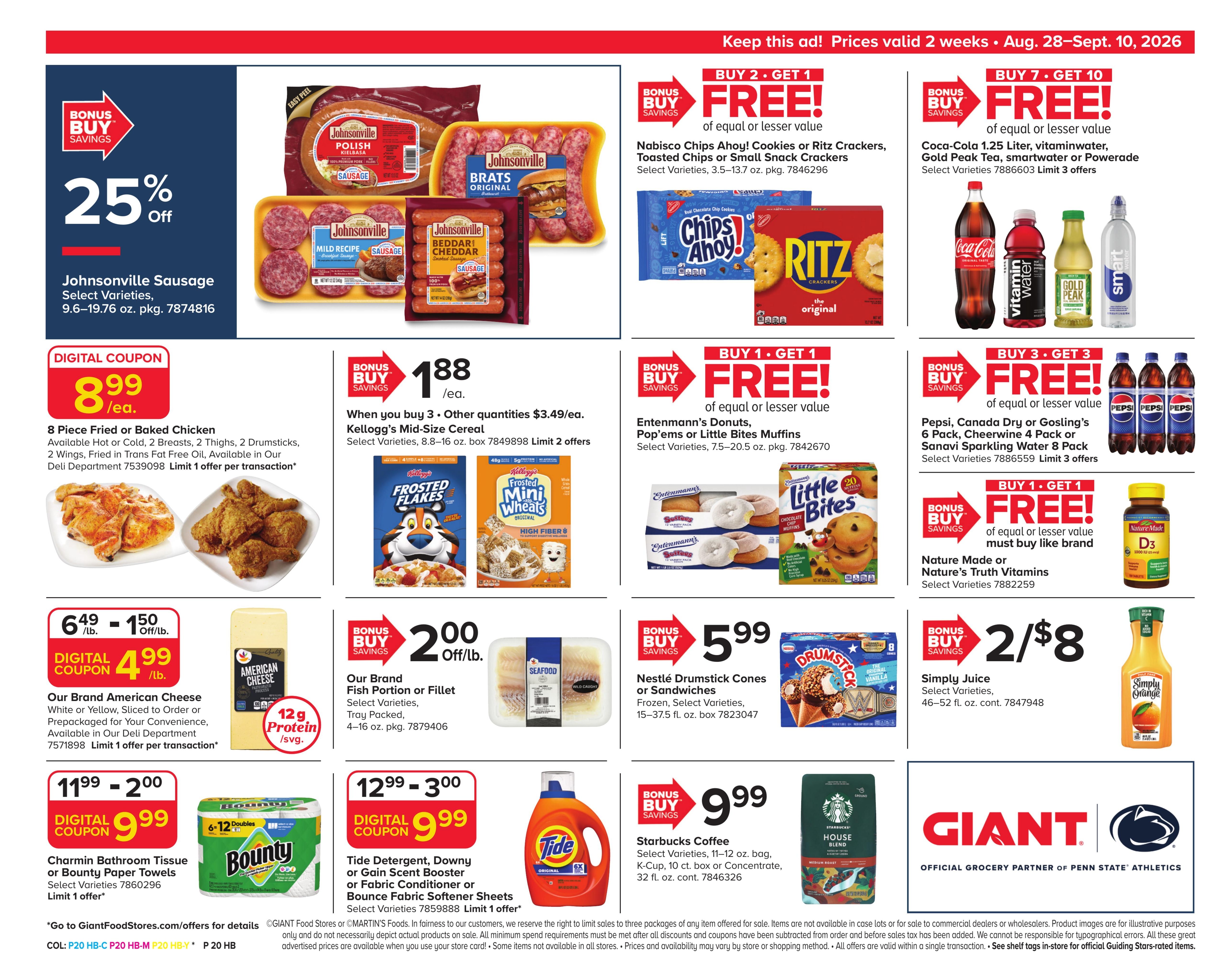 Giant Food Stores (Trenton Area, NJ) Weekly Ad August 28 - September 10, 2026