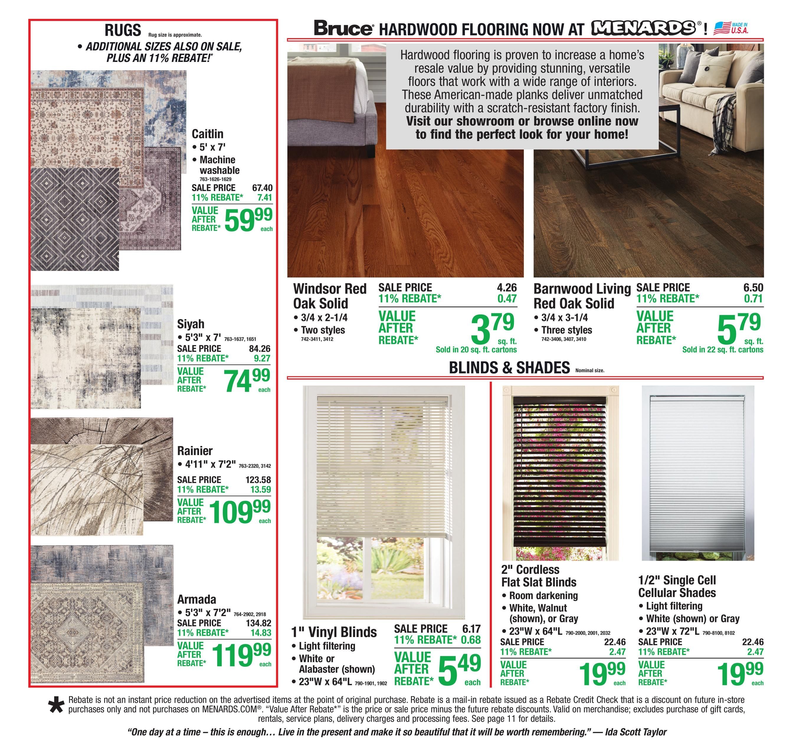 Menards (Caldwell Area, OH) 11% Rebate Sale Weekly Ad August 27 - September 7, 2026